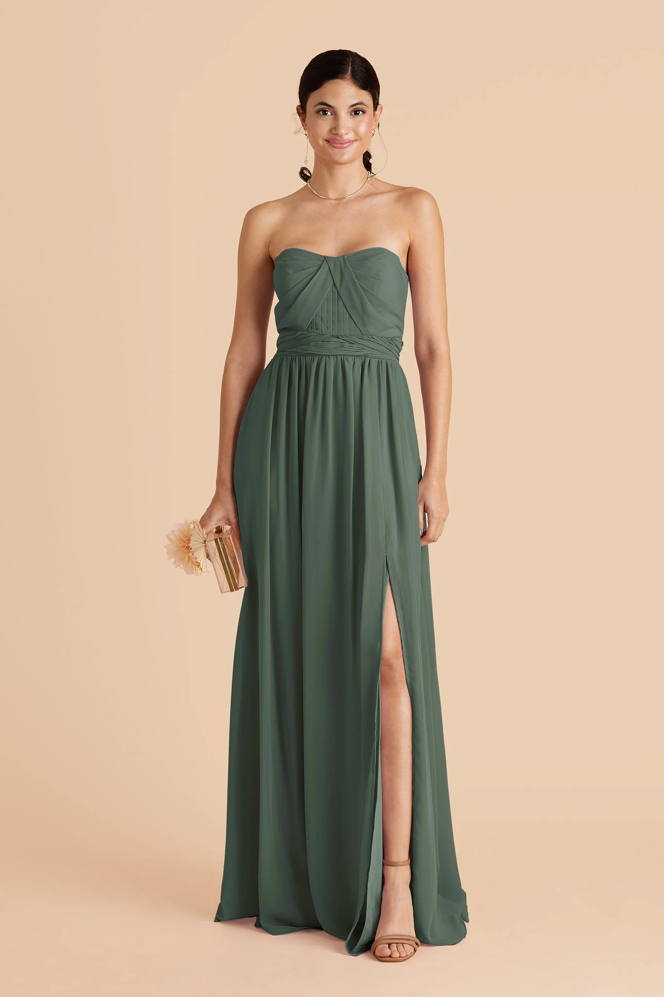 Chiffon Eucalyptus Dress - XNAUWBI