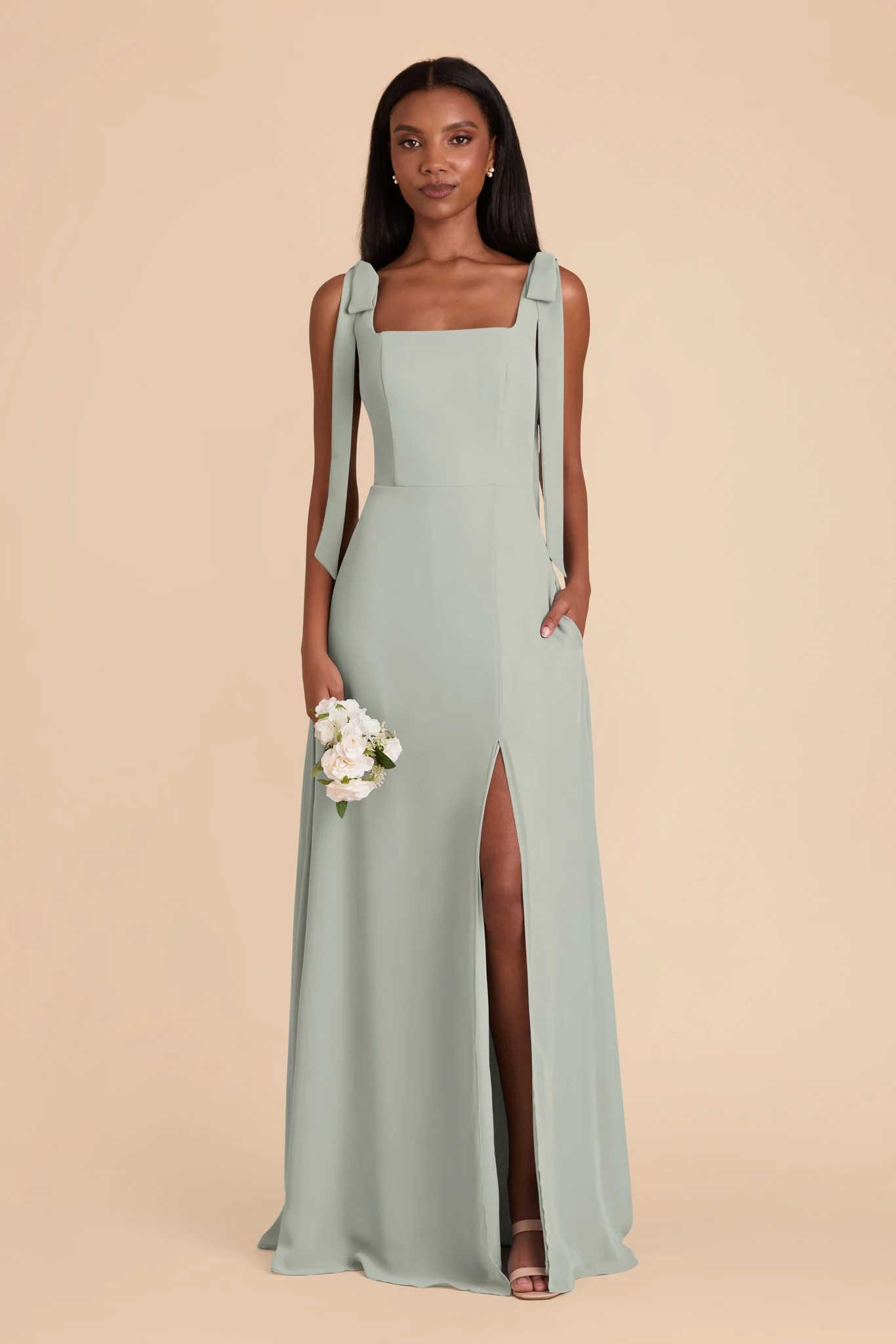 Chiffon Sage Dress - XNAUWBI