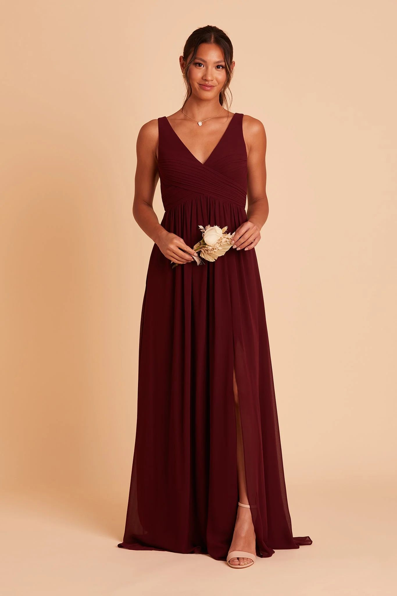 Chiffon Cabernet Dress - XNAUWBI