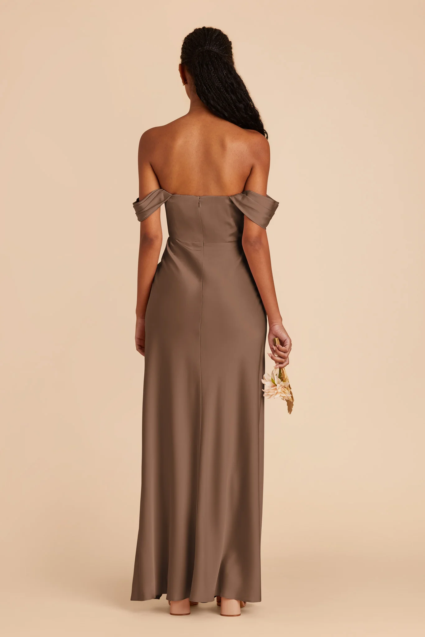 Matte Satin Mocha Dress - XNAUWBI