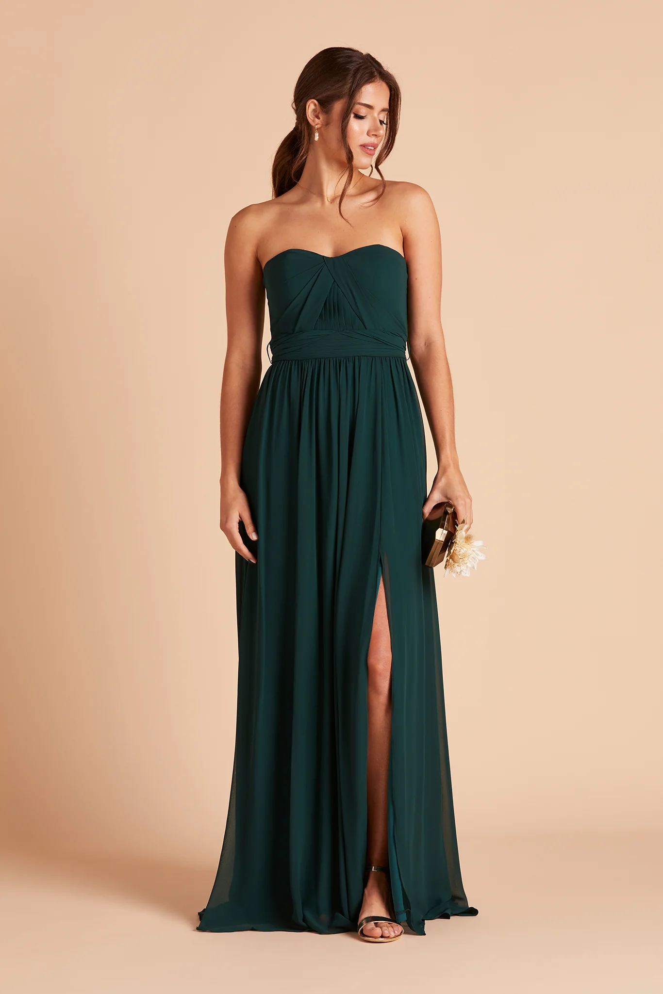 Chiffon Emerald Dress - XNAUWBI