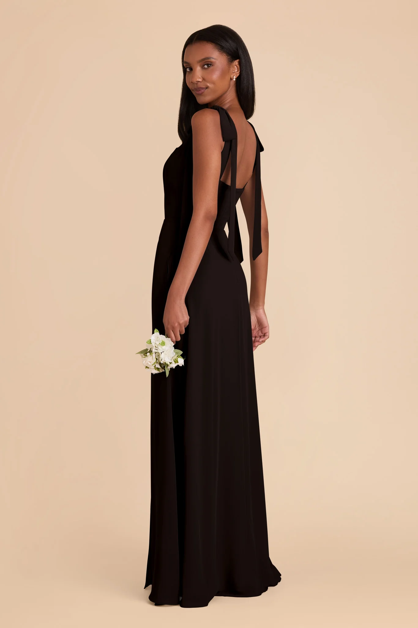 Chiffon Black Dress - XNAUWBI