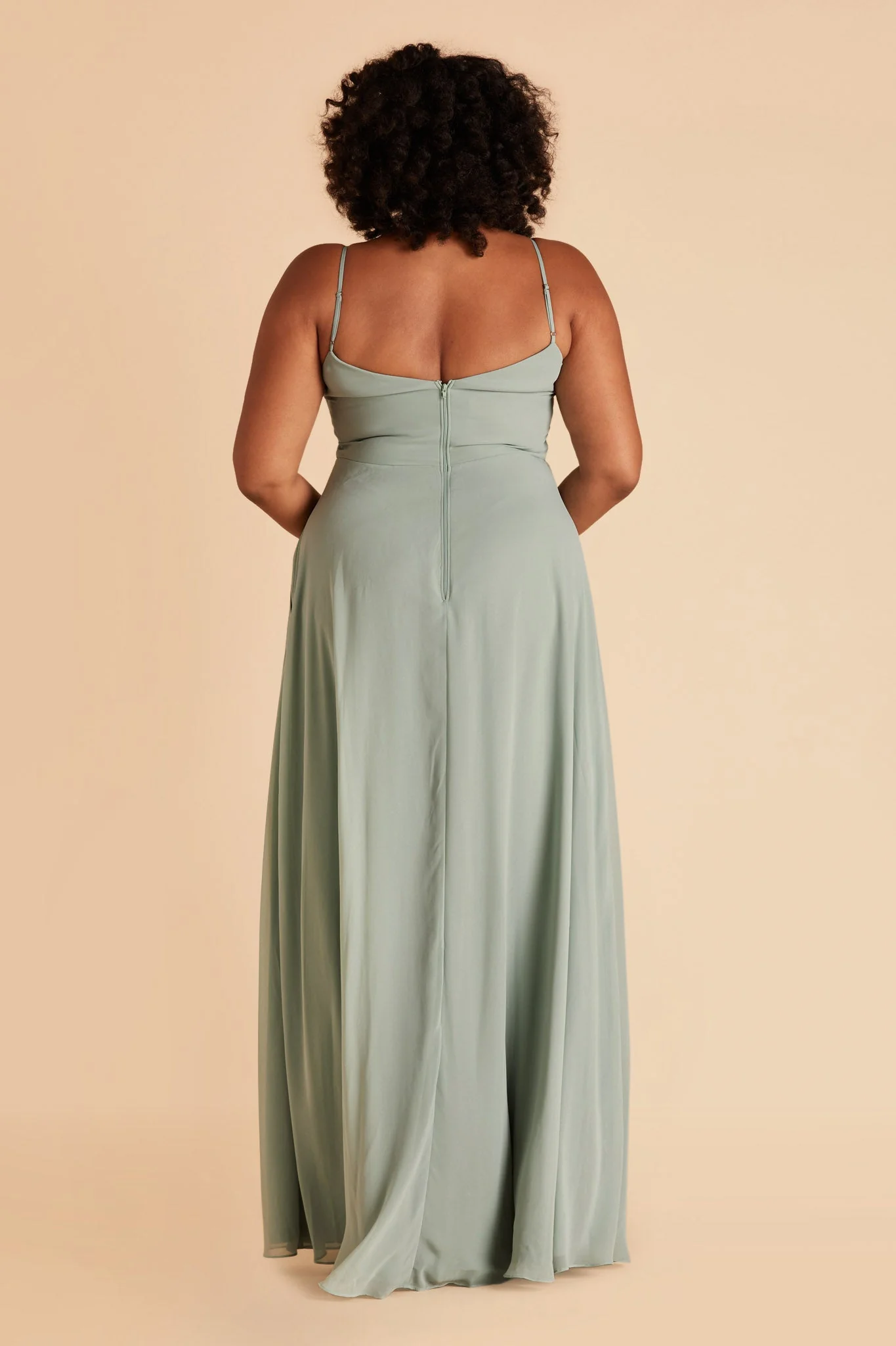 Chiffon Sage Dress - XNAUWBI