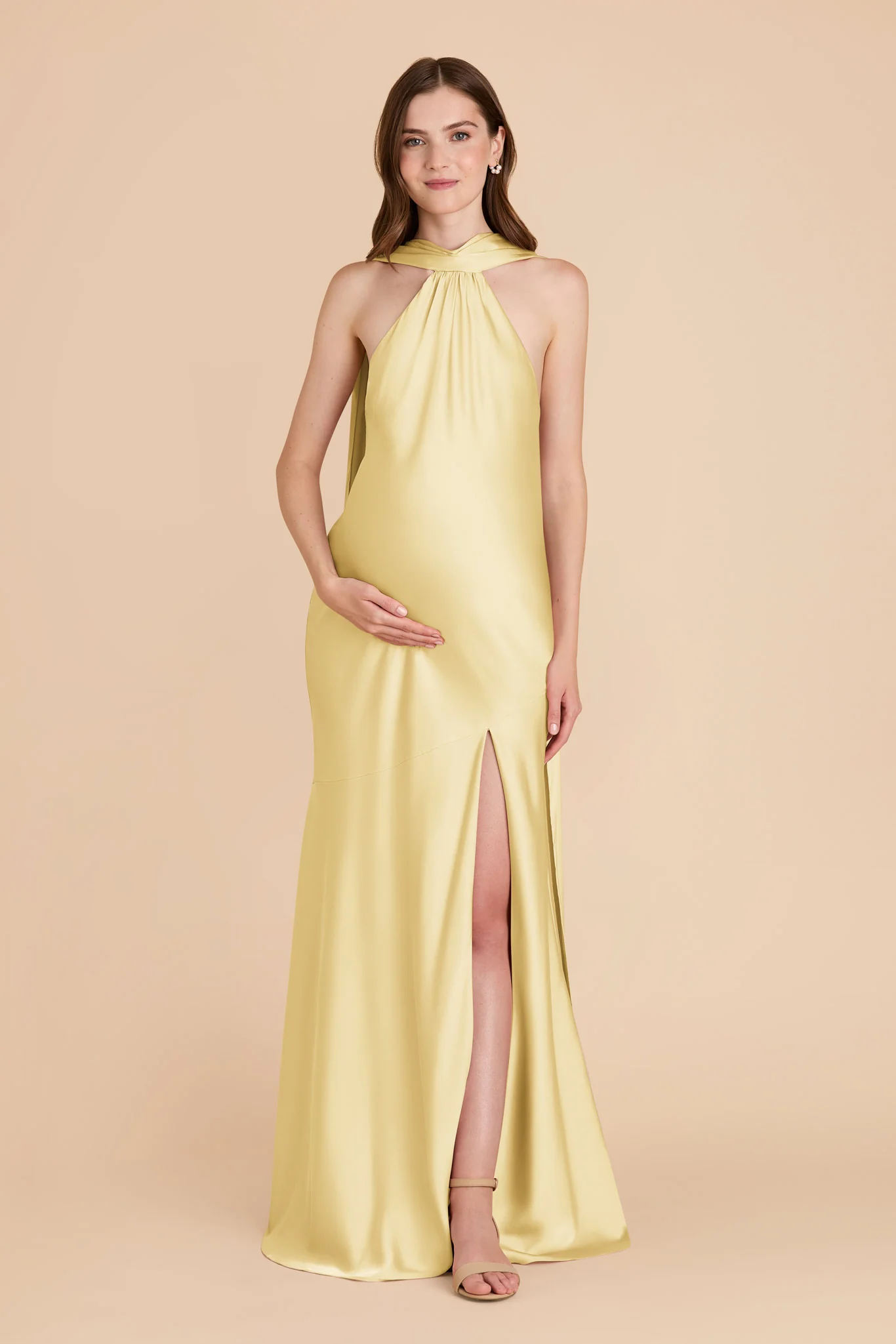 Matte Satin Lemon Sorbet Dress - XNAUWBI