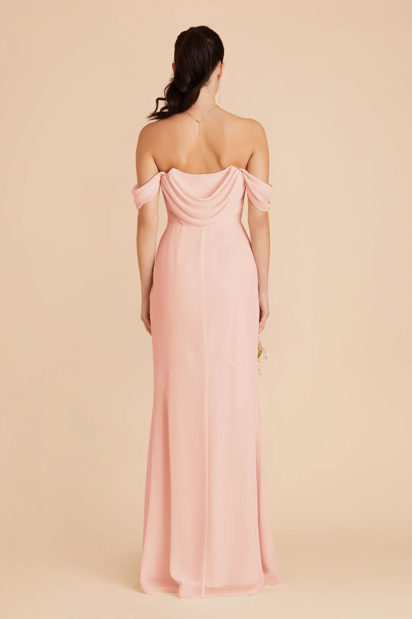 Chiffon Blush Pink Dress - XNAUWBI