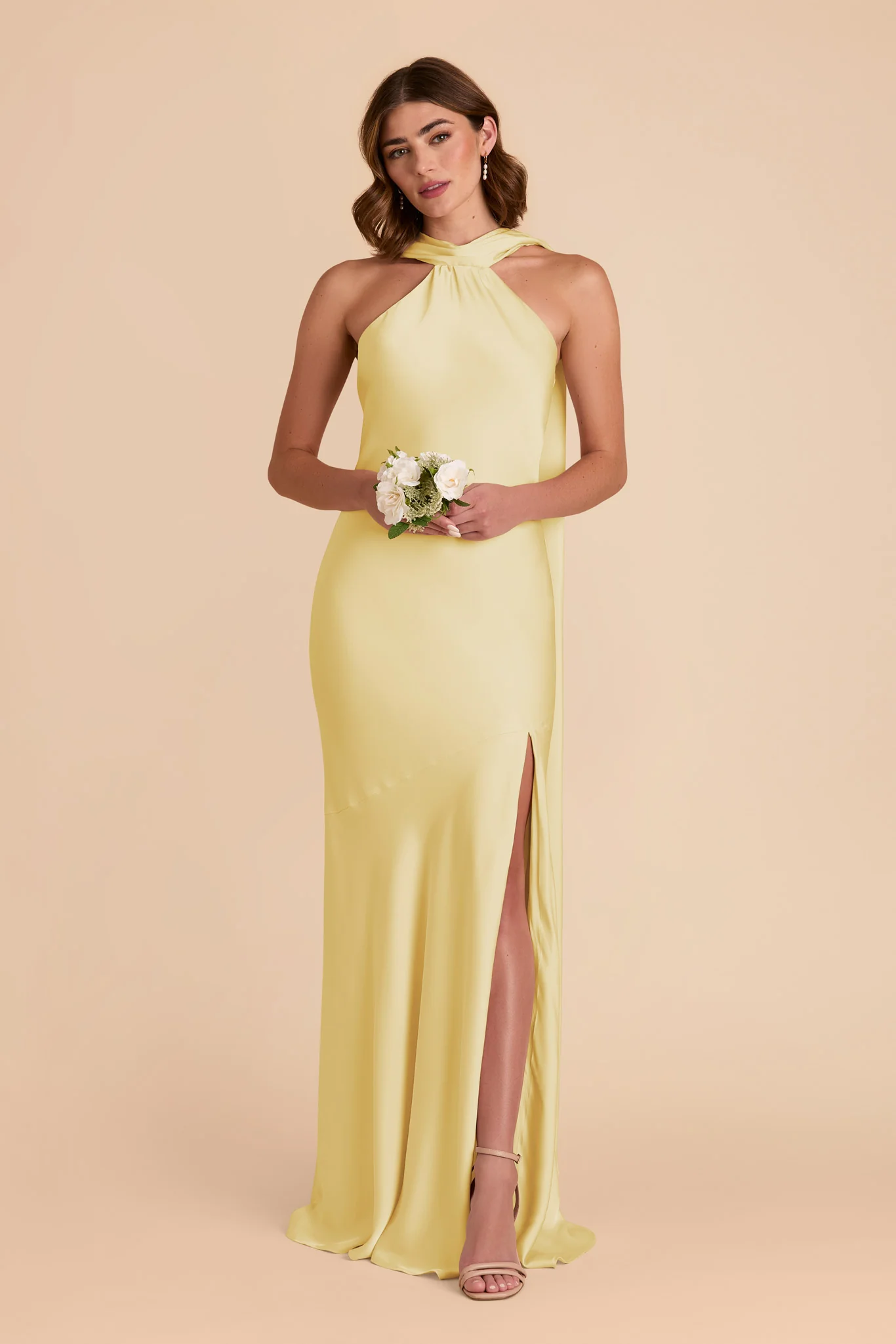 Matte Satin Lemon Sorbet Dress - XNAUWBI