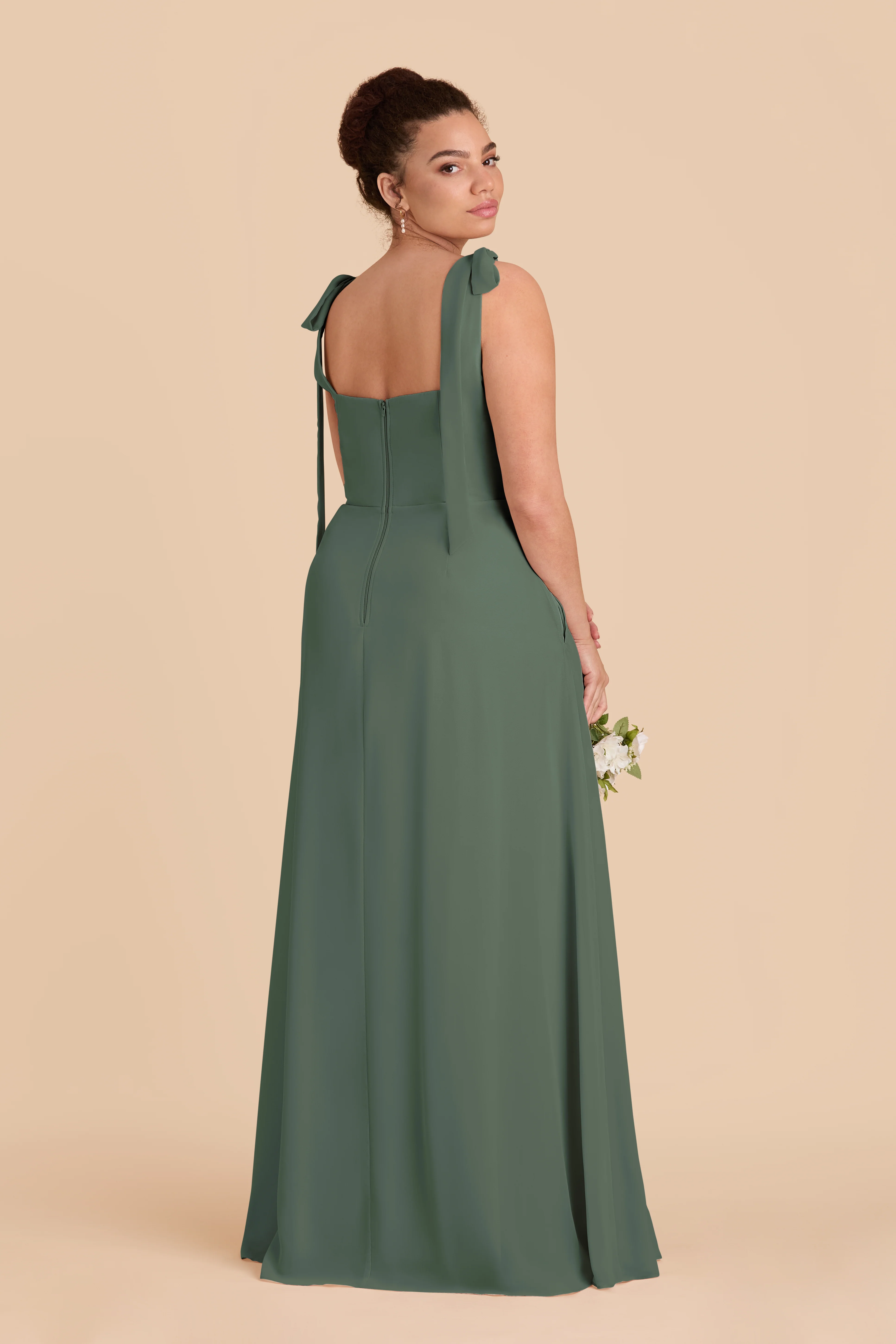 Chiffon Eucalyptus Dress - XNAUWBI