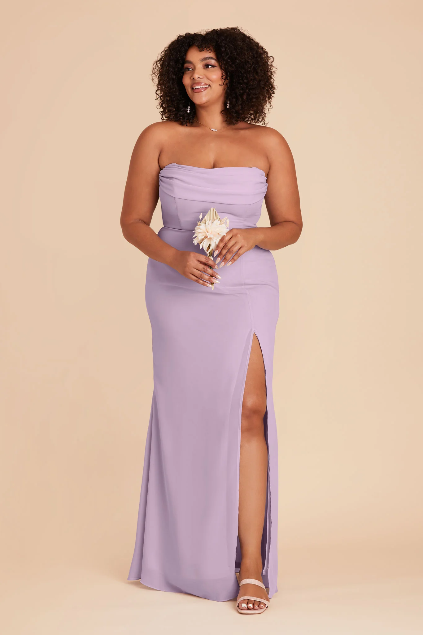 Chiffon Lavender Dress - XNAUWBI