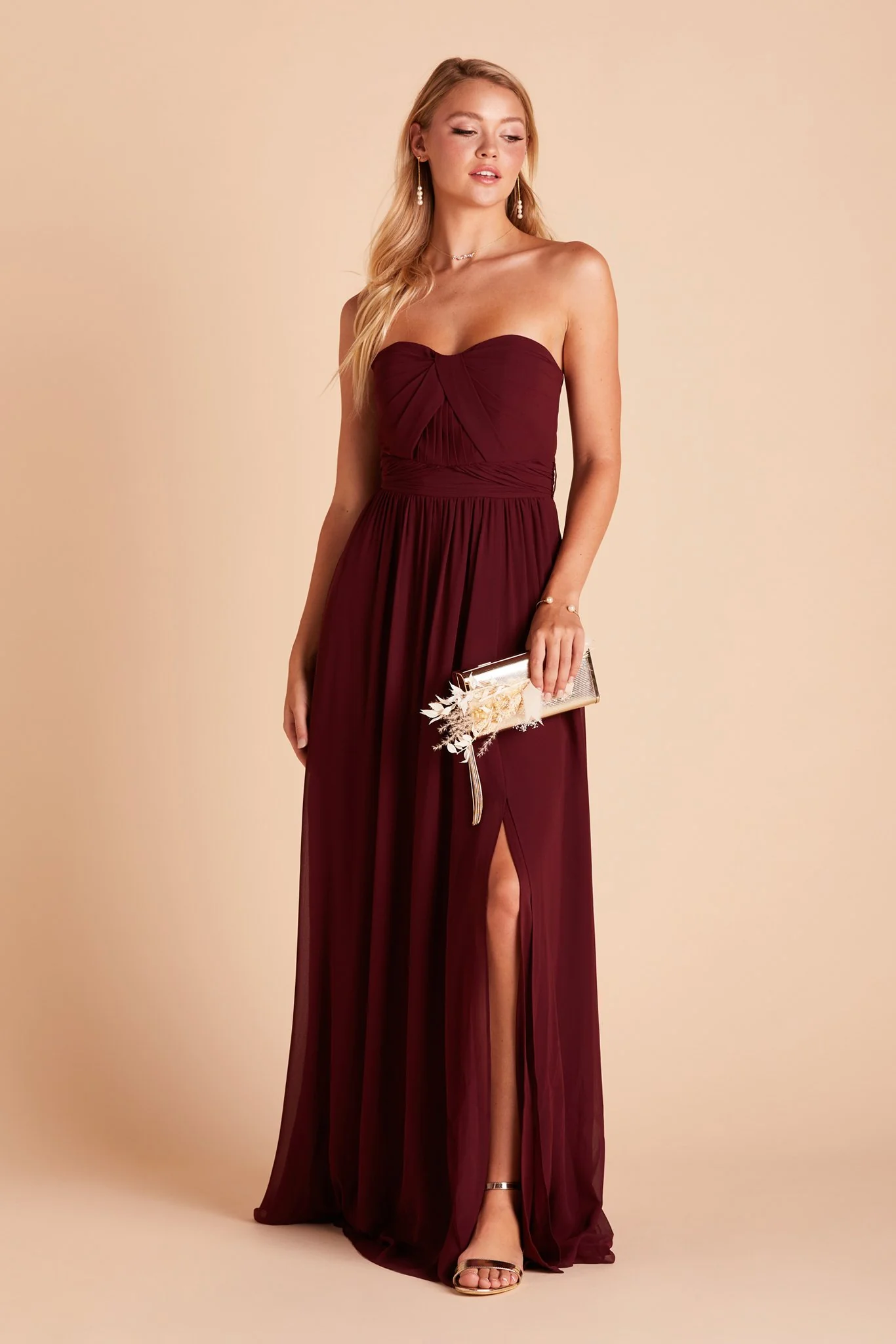 Chiffon Cabernet Dress - XNAUWBI