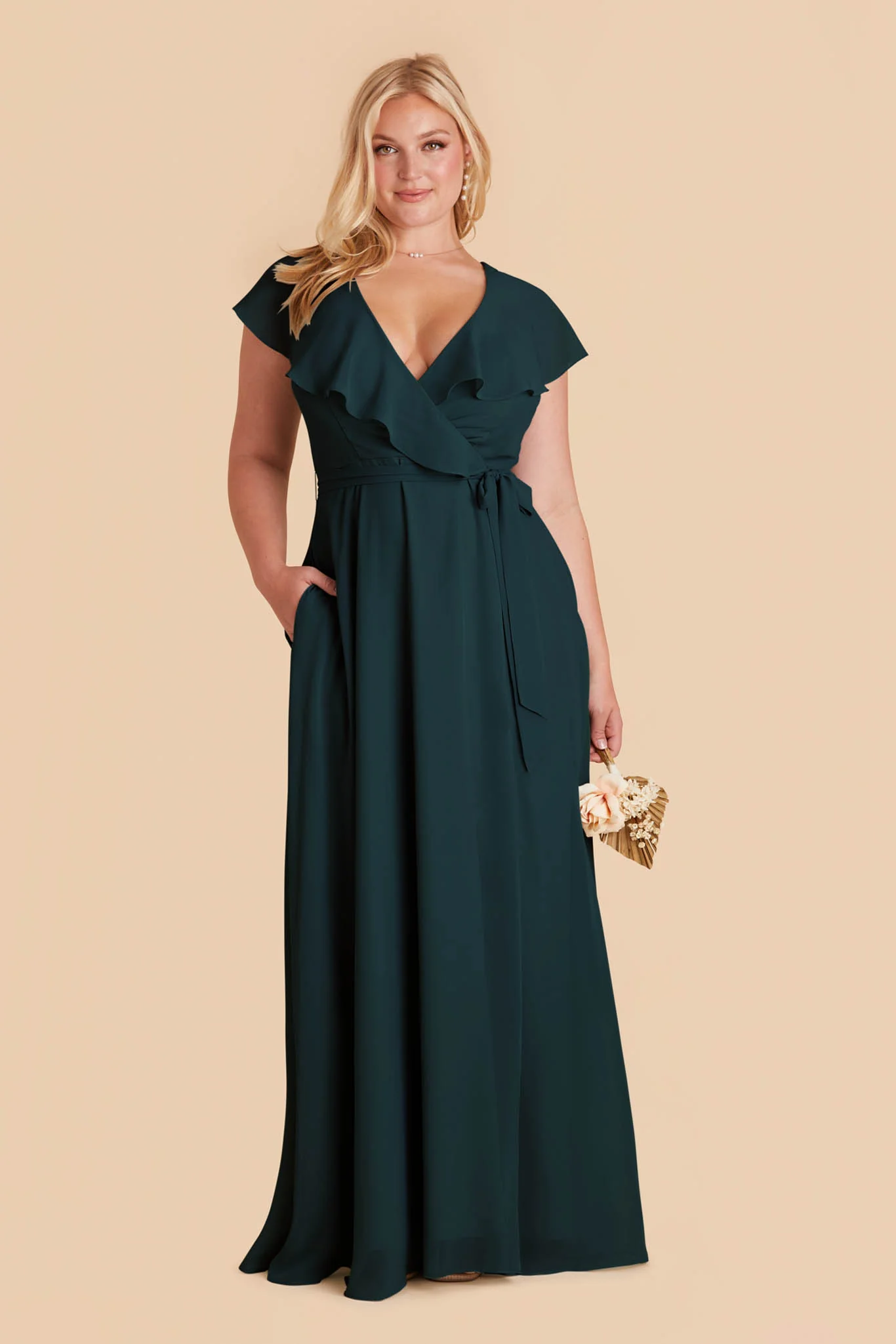Chiffon Emerald Dress - XNAUWBI