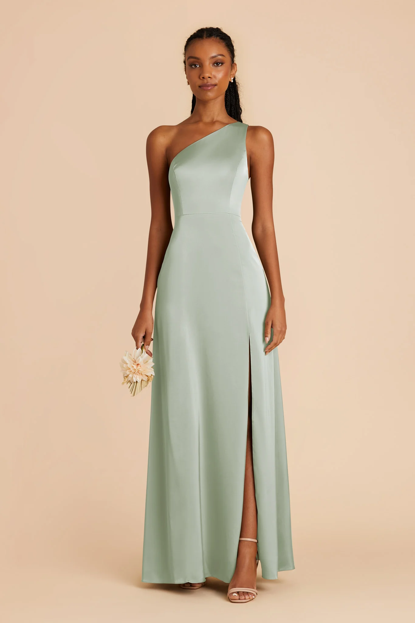 Matte Satin Sage Dress - XNAUWBI