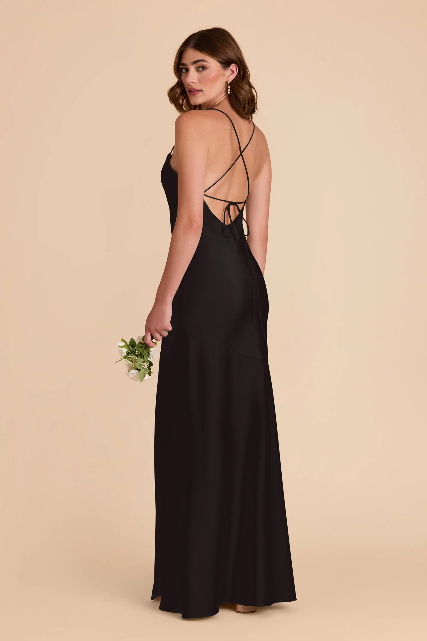 Matte Satin Black Dress - XNAUWBI
