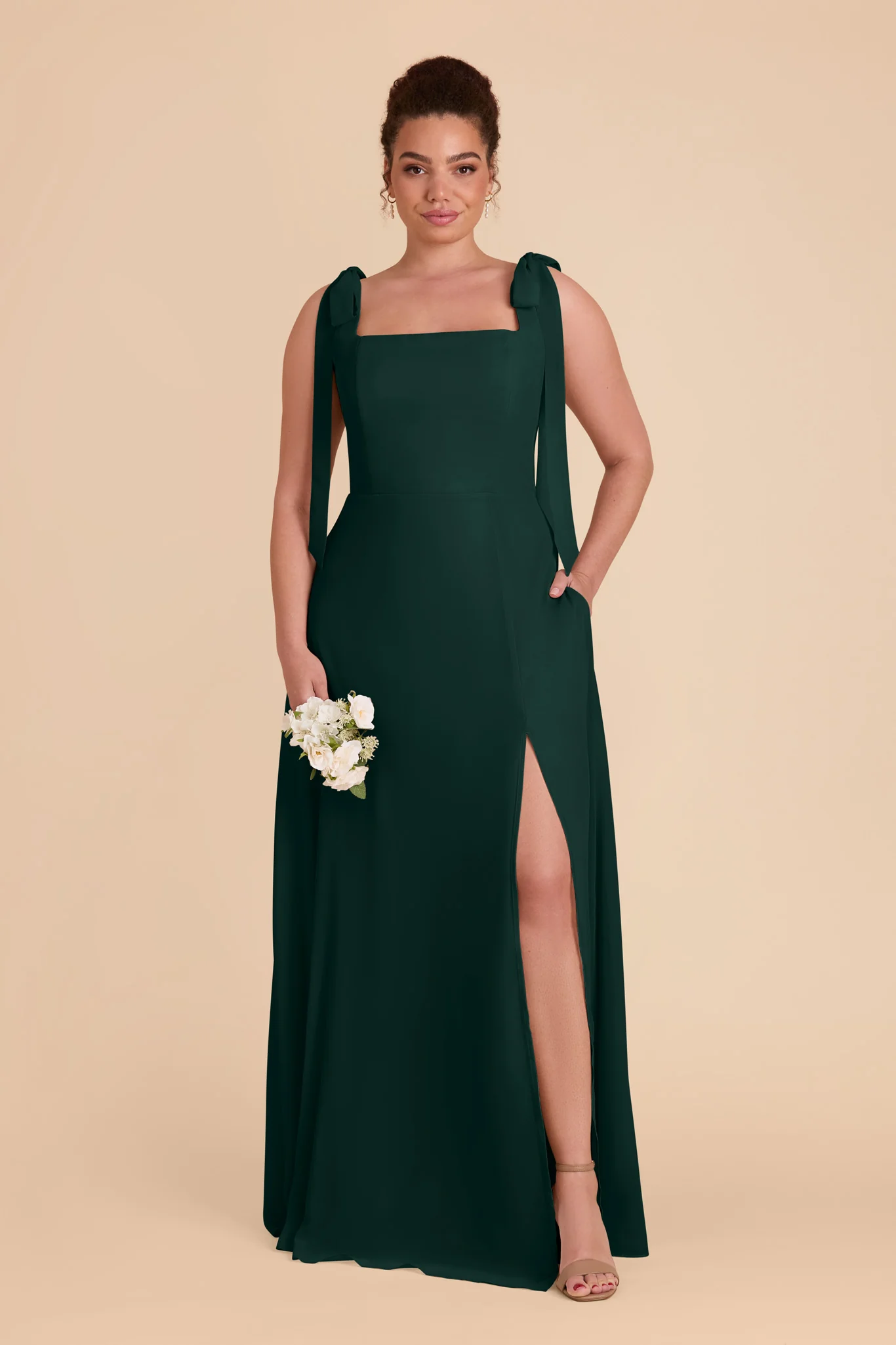 Chiffon Emerald Dress - XNAUWBI