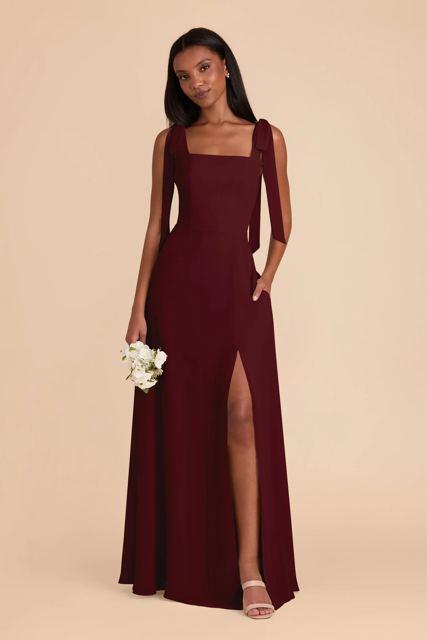 Chiffon Cabernet Dress - XNAUWBI