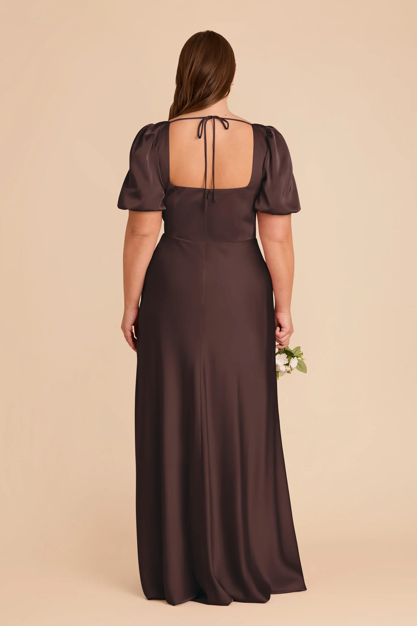 Matte Satin Espresso Dress - XNAUWBI