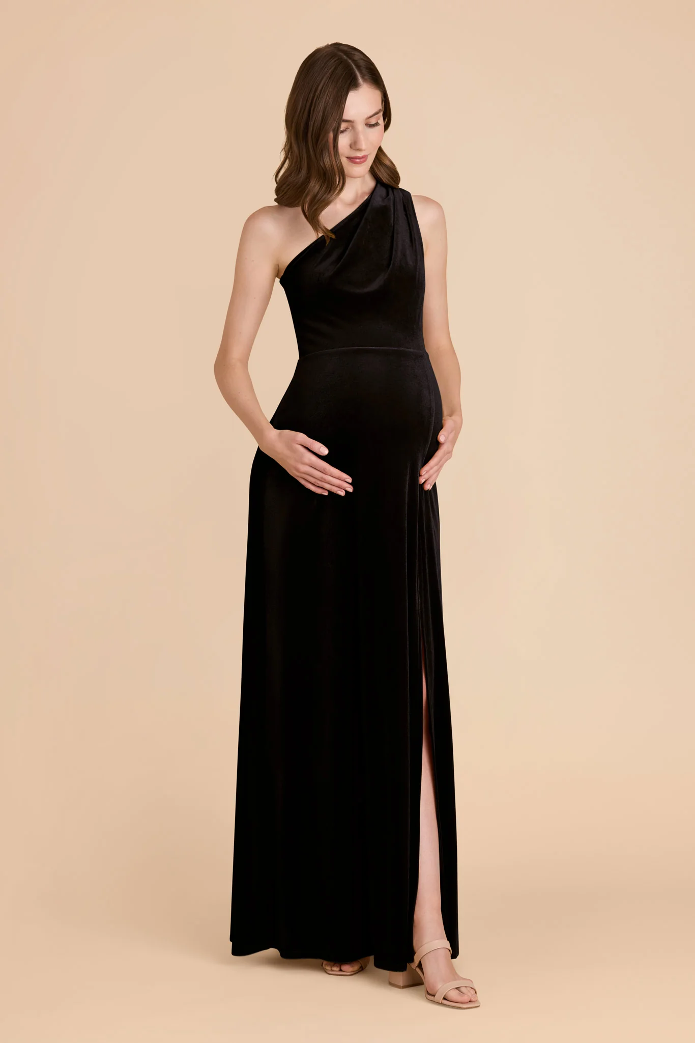 Velvet Black Dress - XNAUWBI