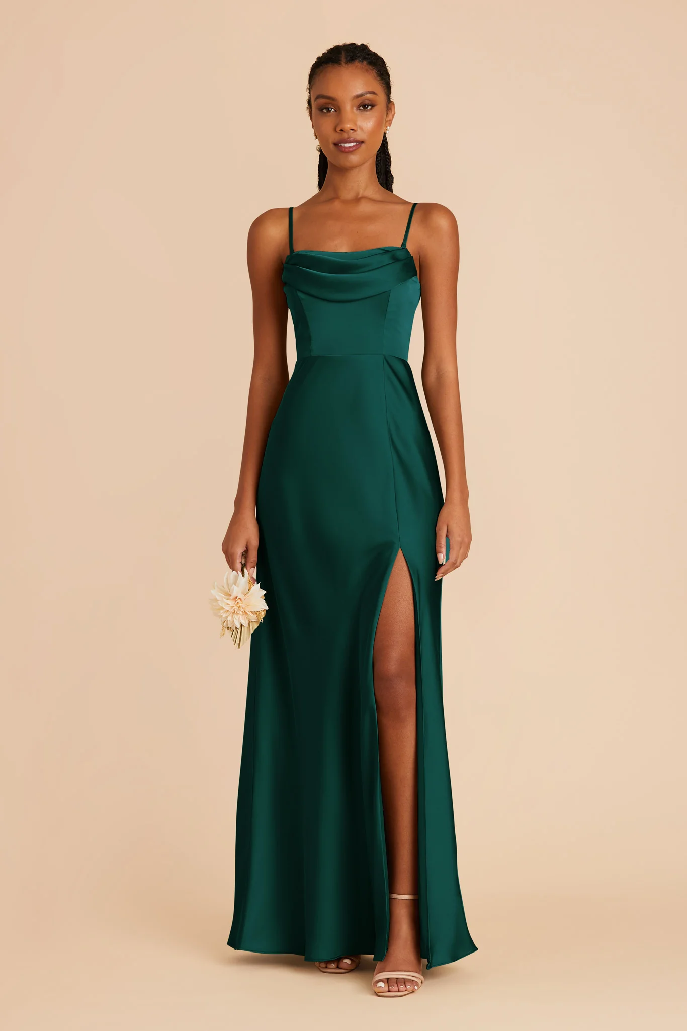 Matte Satin Emerald Dress - XNAUWBI