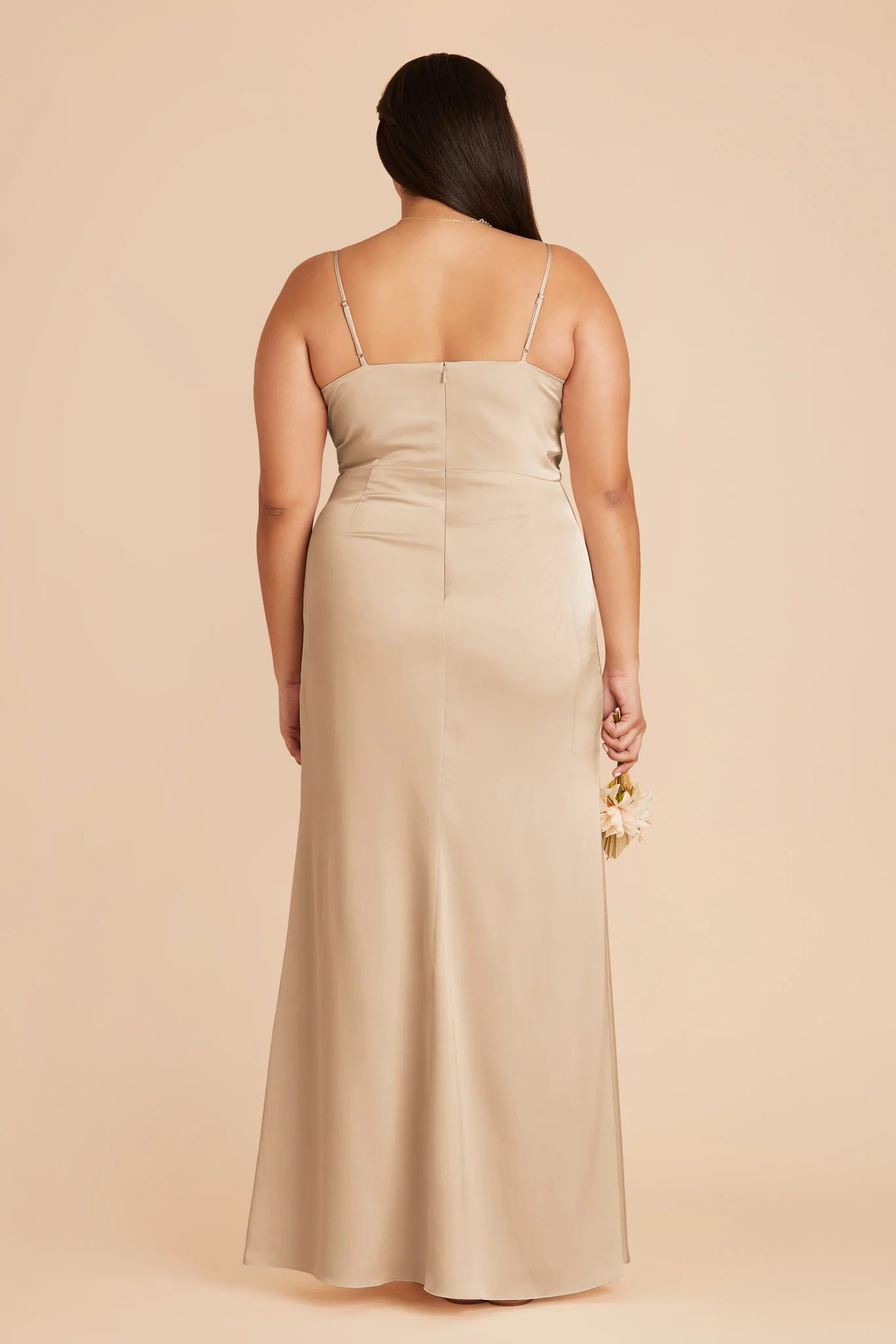 Matte Satin Gold Dress - XNAUWBI