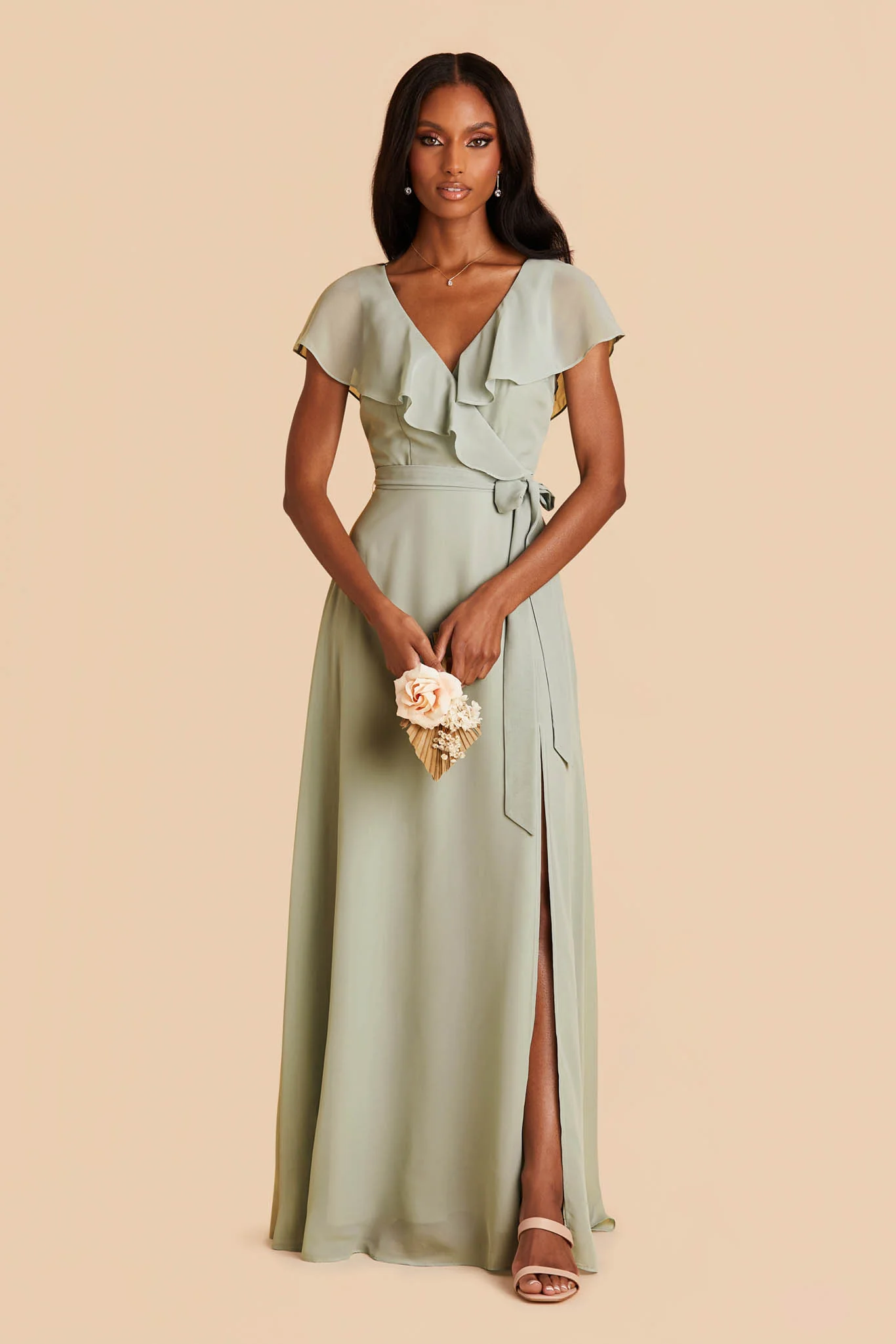 Chiffon Sage Dress - XNAUWBI