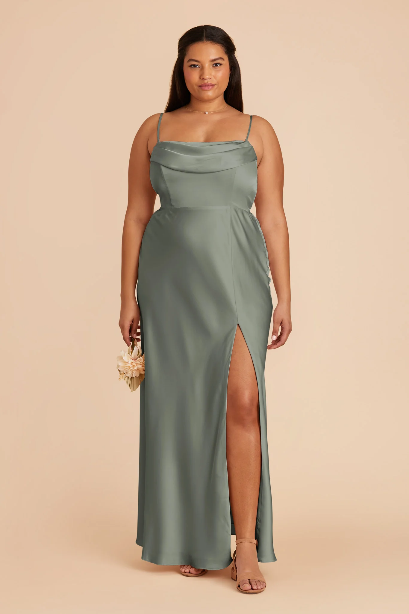 Matte Satin Sea Glass Dress - XNAUWBI