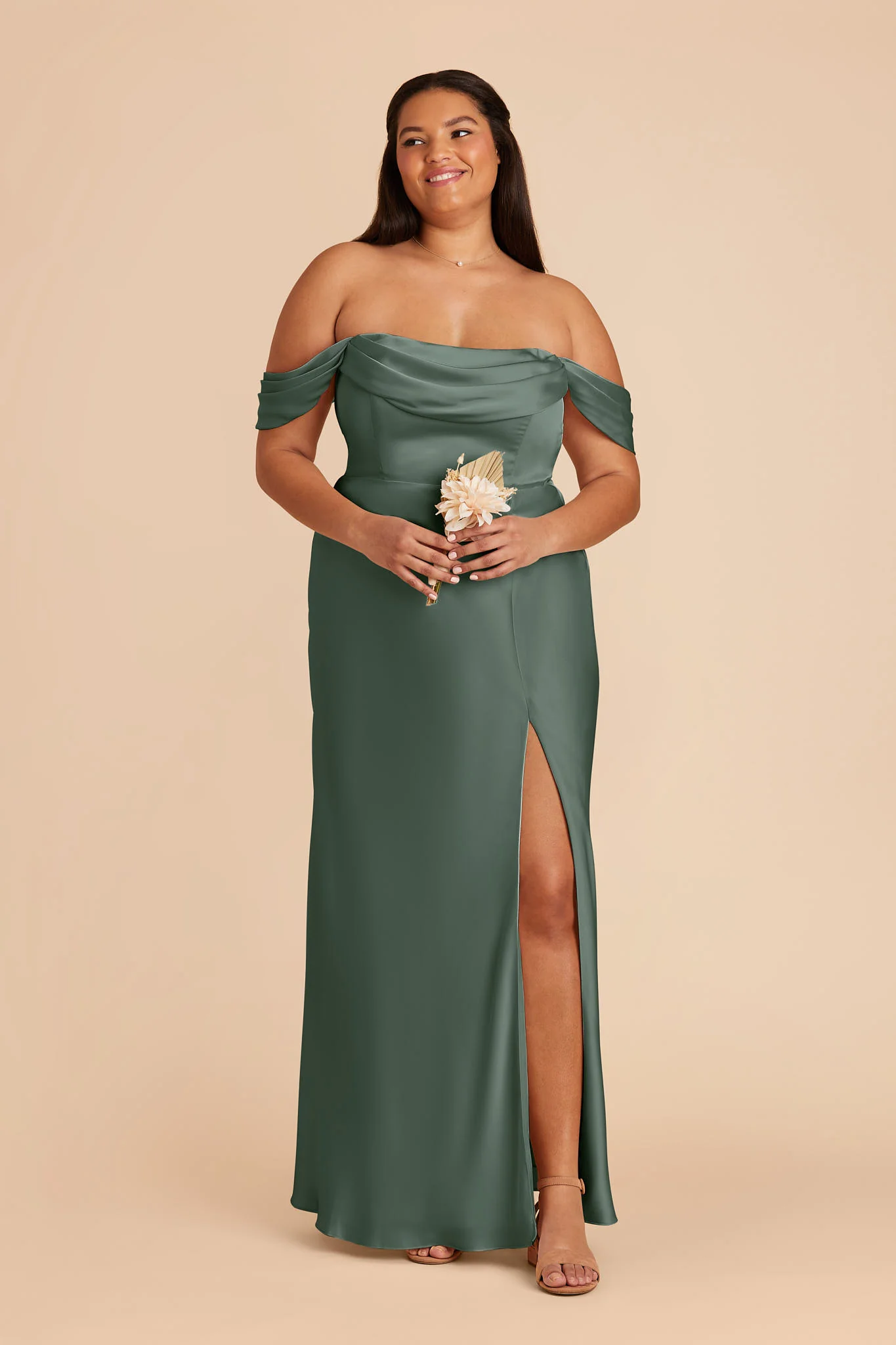 Matte Satin Eucalyptus Dress - XNAUWBI