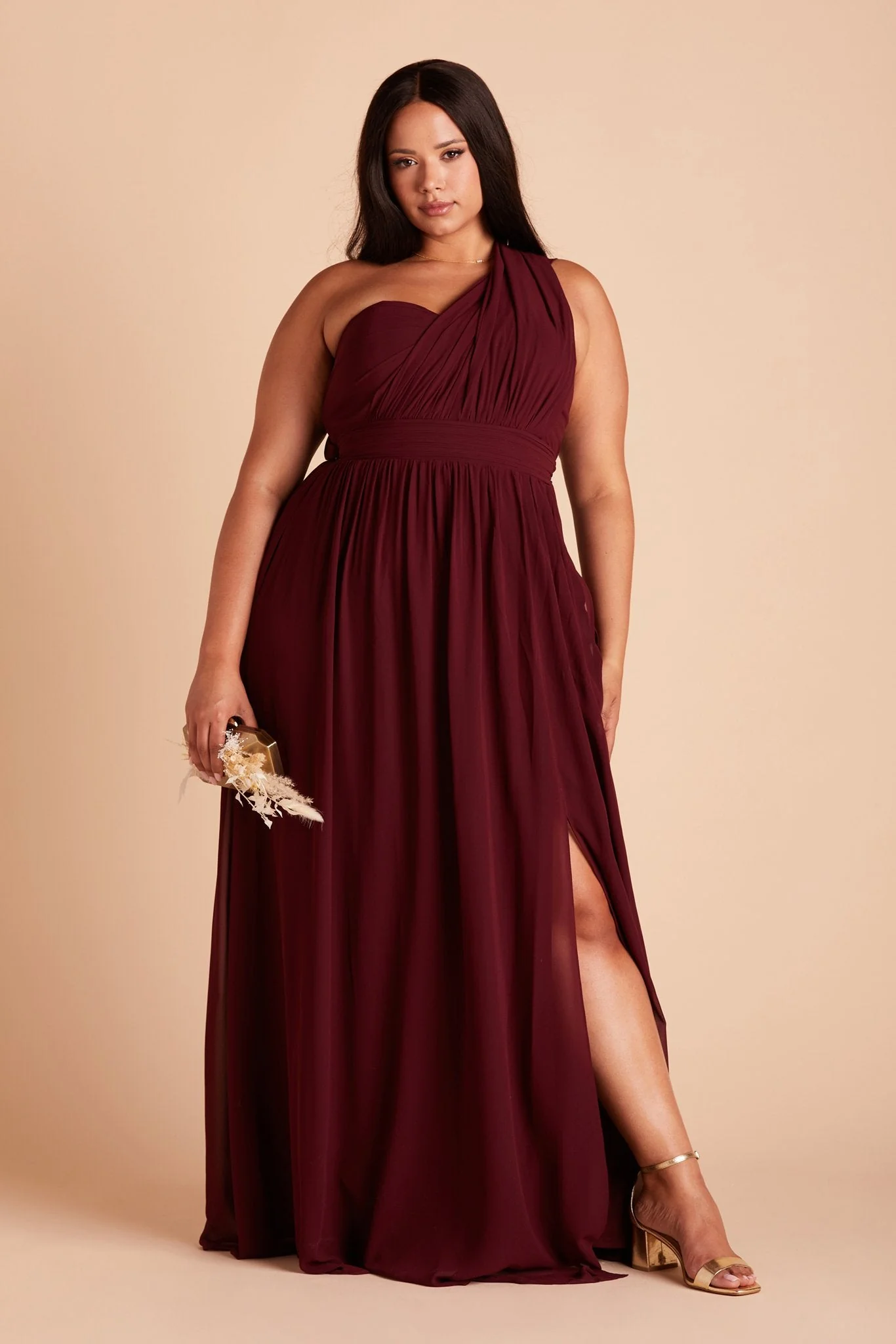 Chiffon Cabernet Dress - XNAUWBI