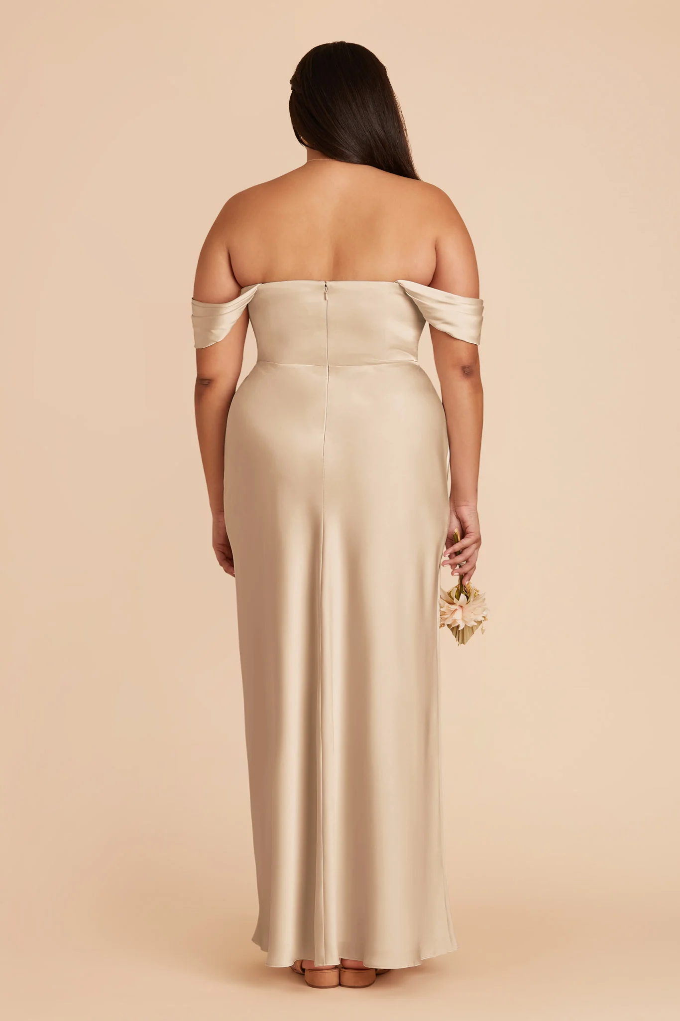 Matte Satin Gold Dress - XNAUWBI