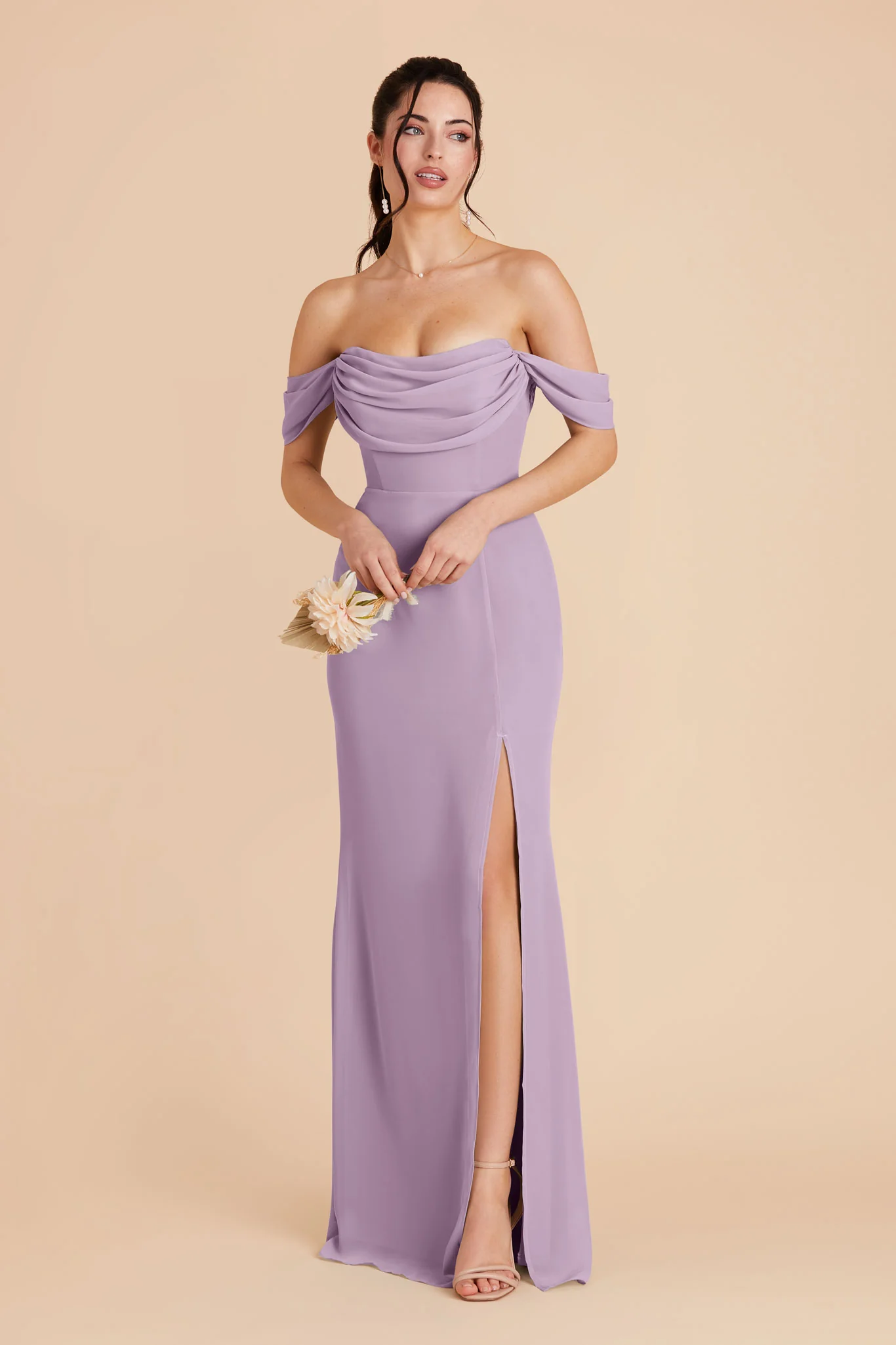 Chiffon Lavender Dress - XNAUWBI