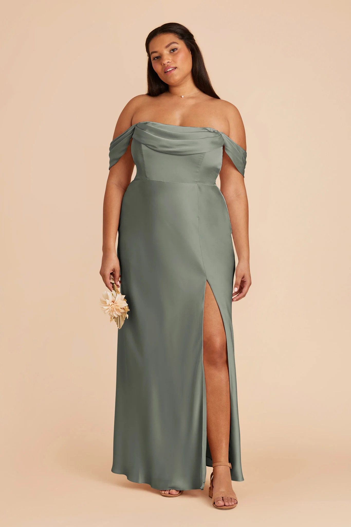 Matte Satin Sea Glass Dress - XNAUWBI