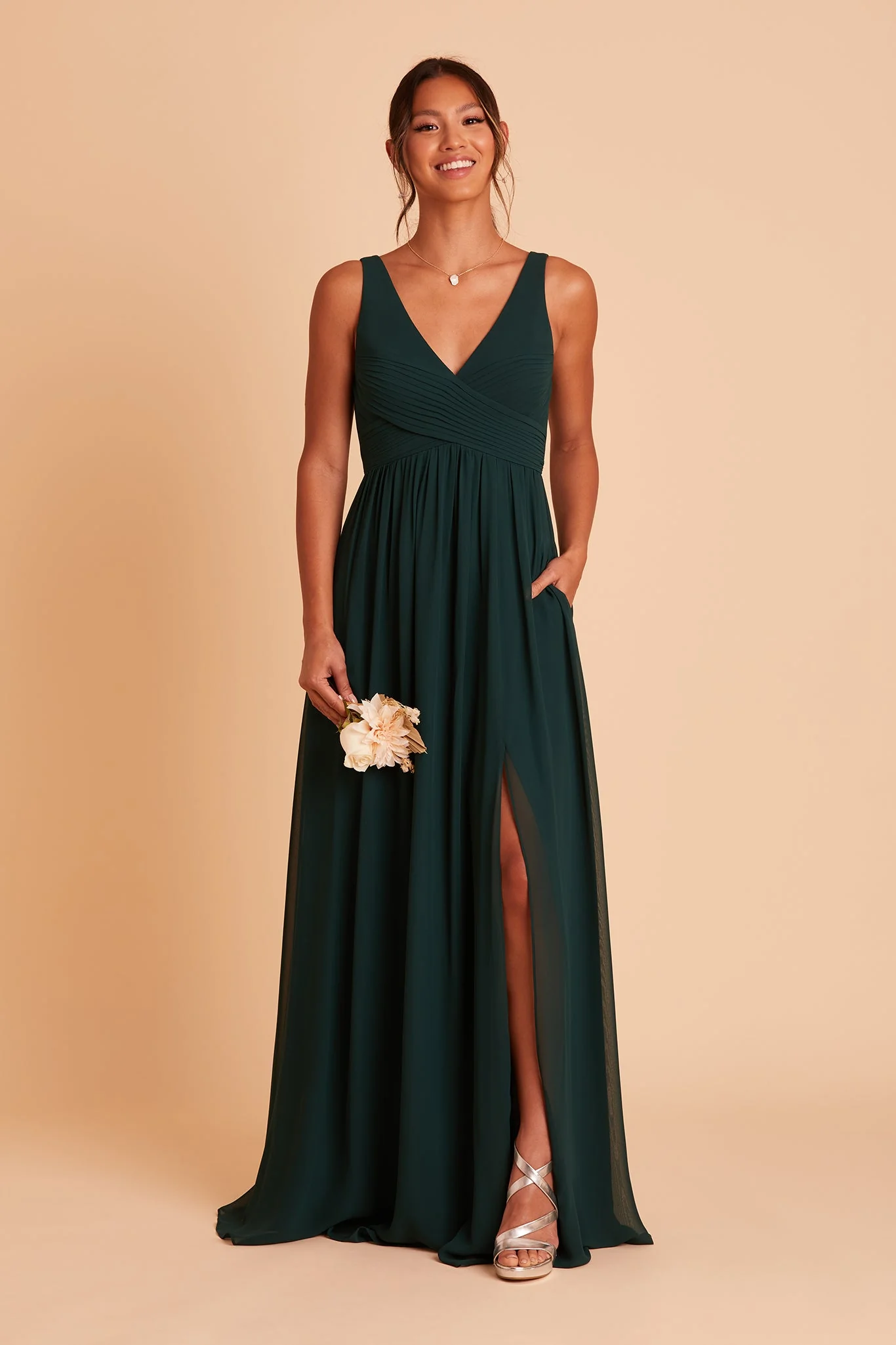 Chiffon Emerald Dress - XNAUWBI