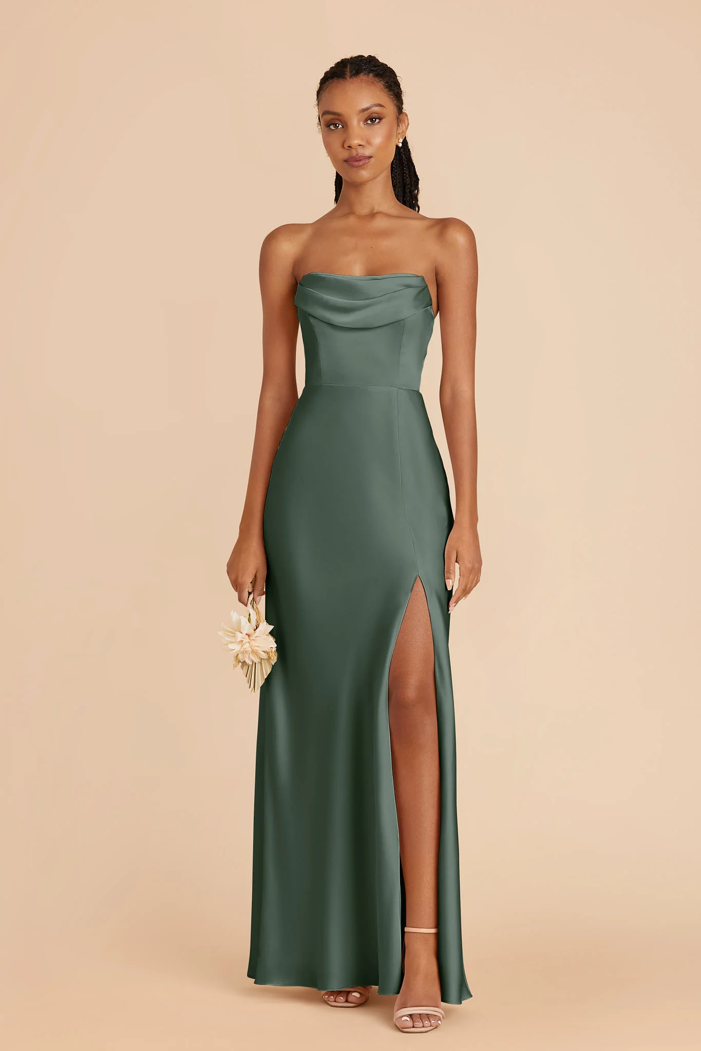 Matte Satin Eucalyptus Dress - XNAUWBI