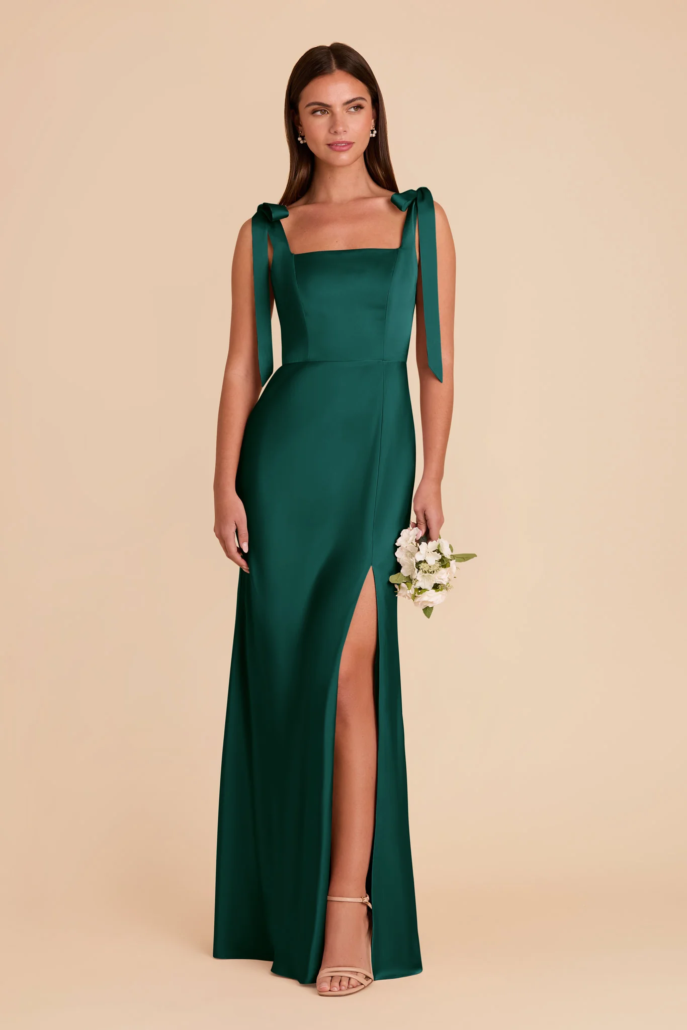 Matte Satin Emerald Dress - XNAUWBI