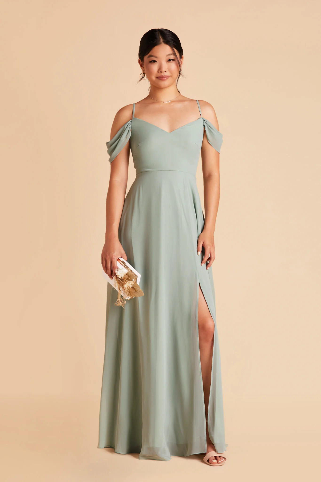 Chiffon Sage Dress - XNAUWBI