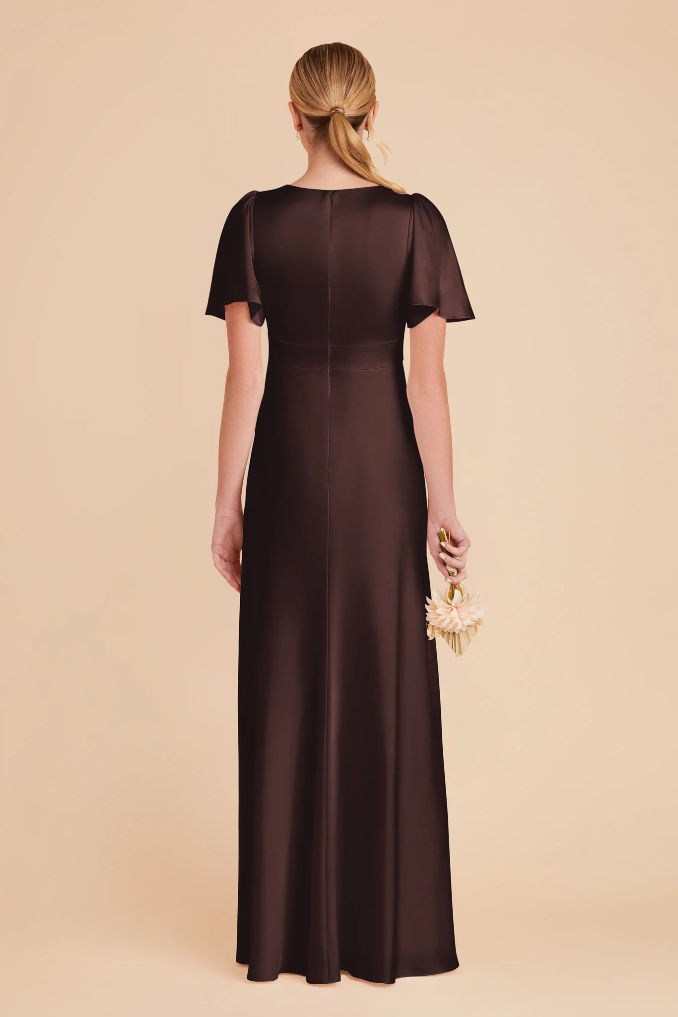 Matte Satin Espresso Dress - XNAUWBI