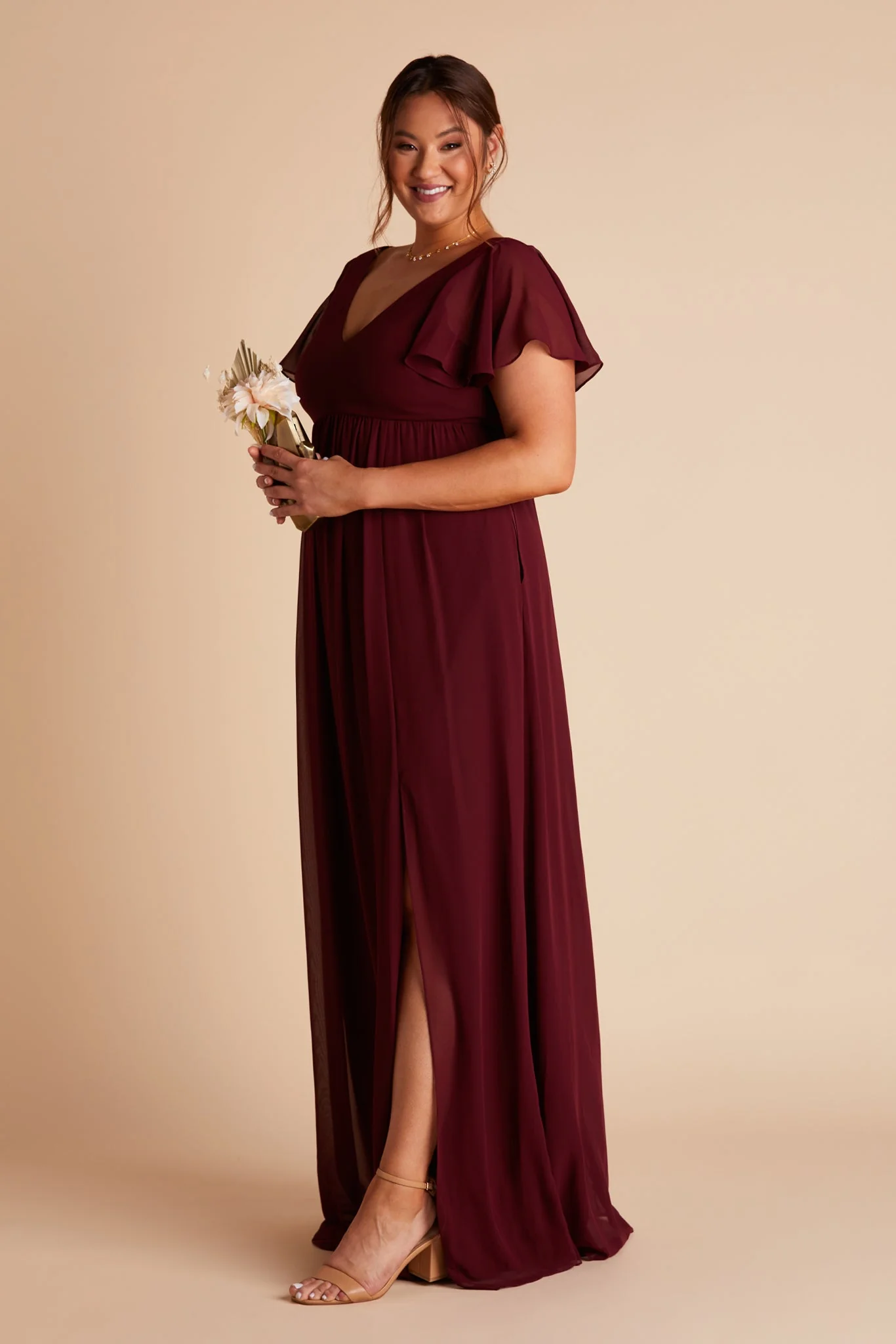 Chiffon Cabernet Dress - XNAUWBI