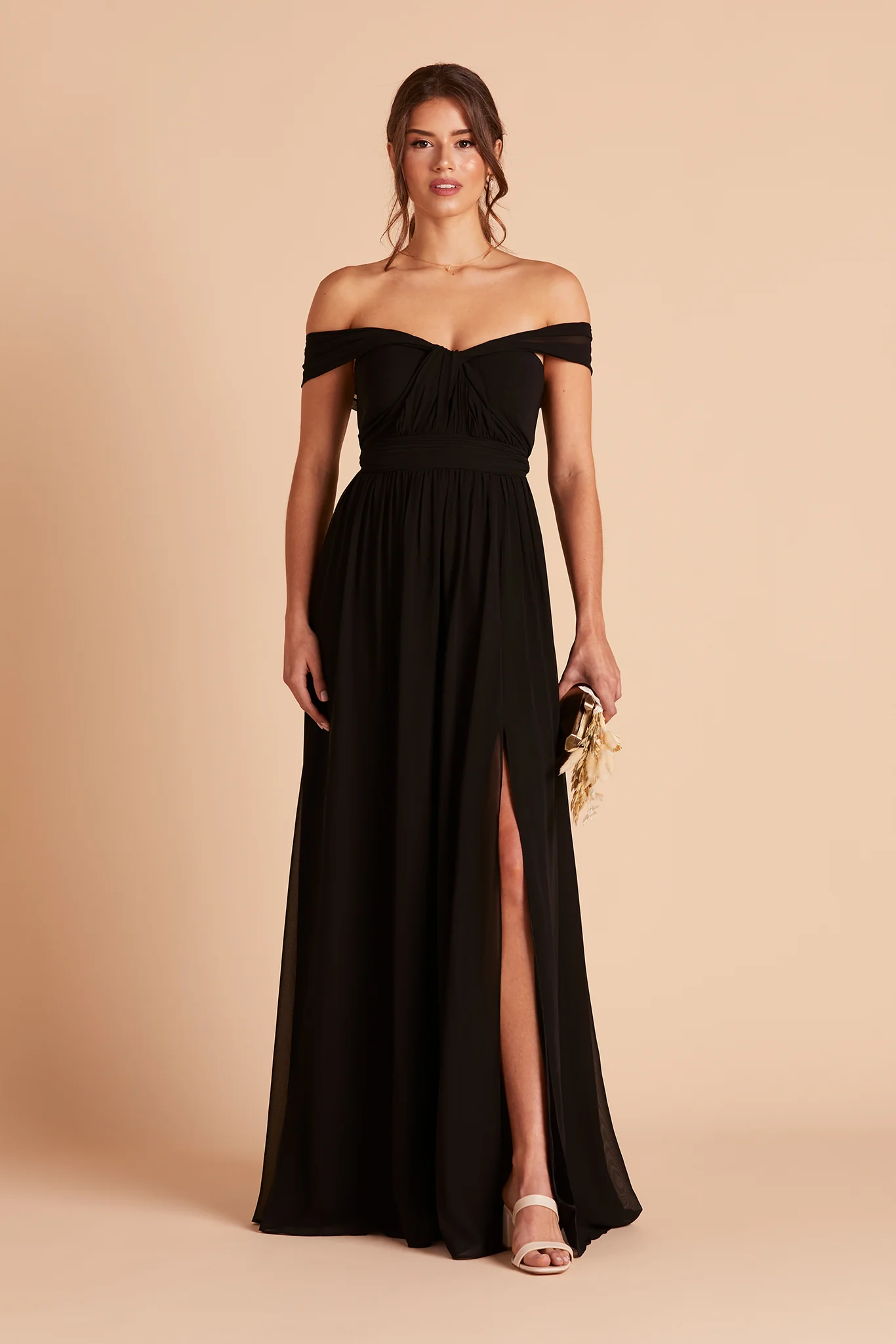 Chiffon Black Dress - XNAUWBI