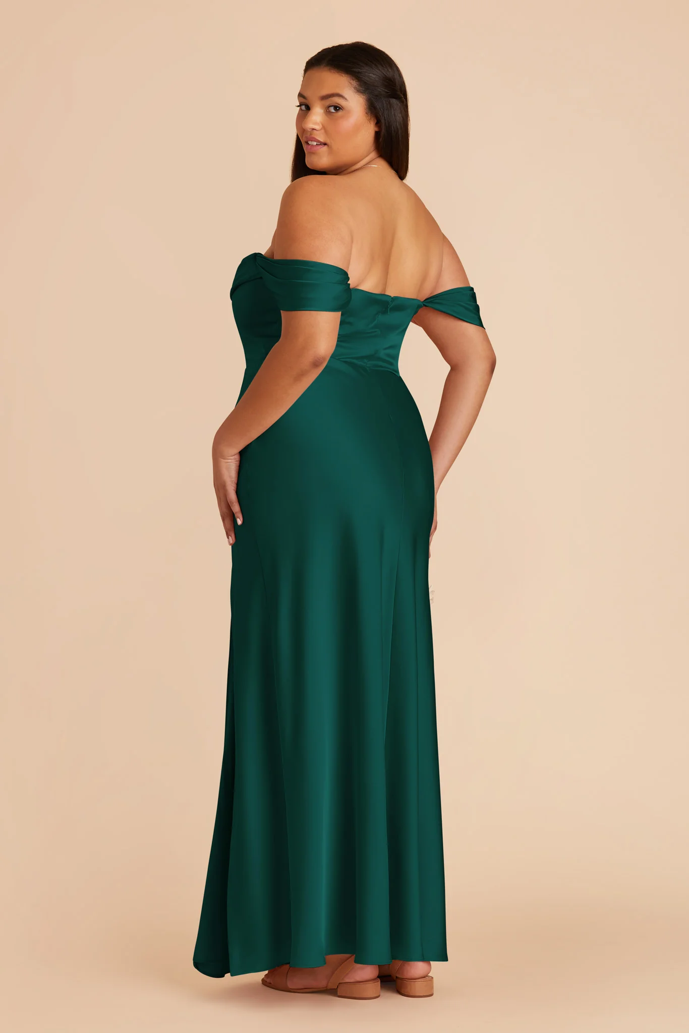 Matte Satin Emerald Dress - XNAUWBI