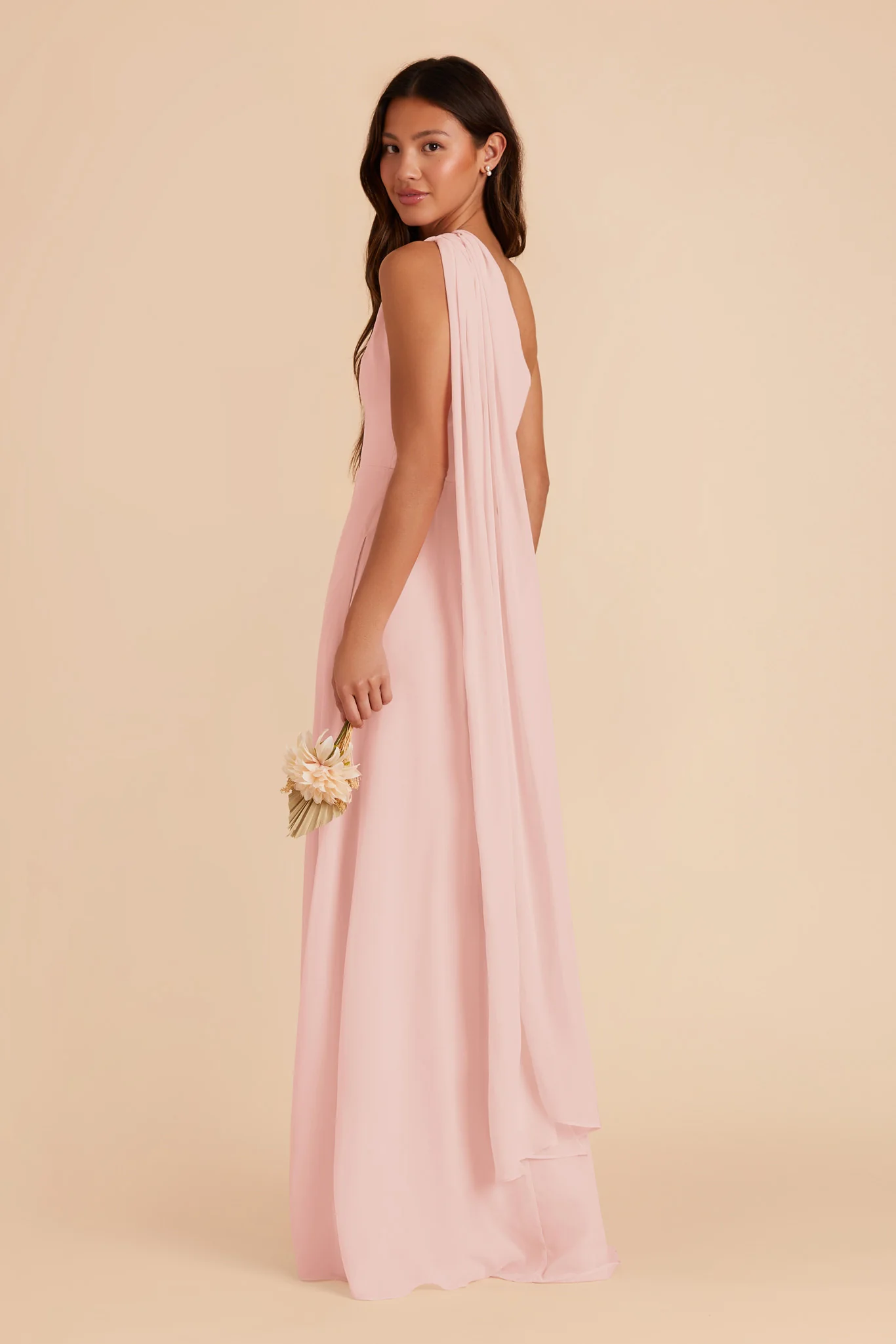 Chiffon Blush Pink Dress - XNAUWBI