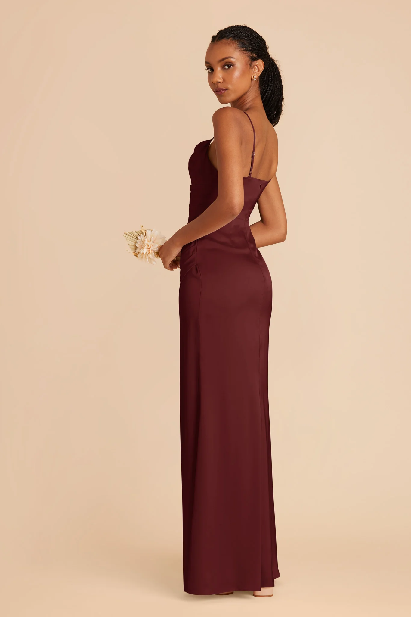 Matte Satin Cabernet Dress - XNAUWBI