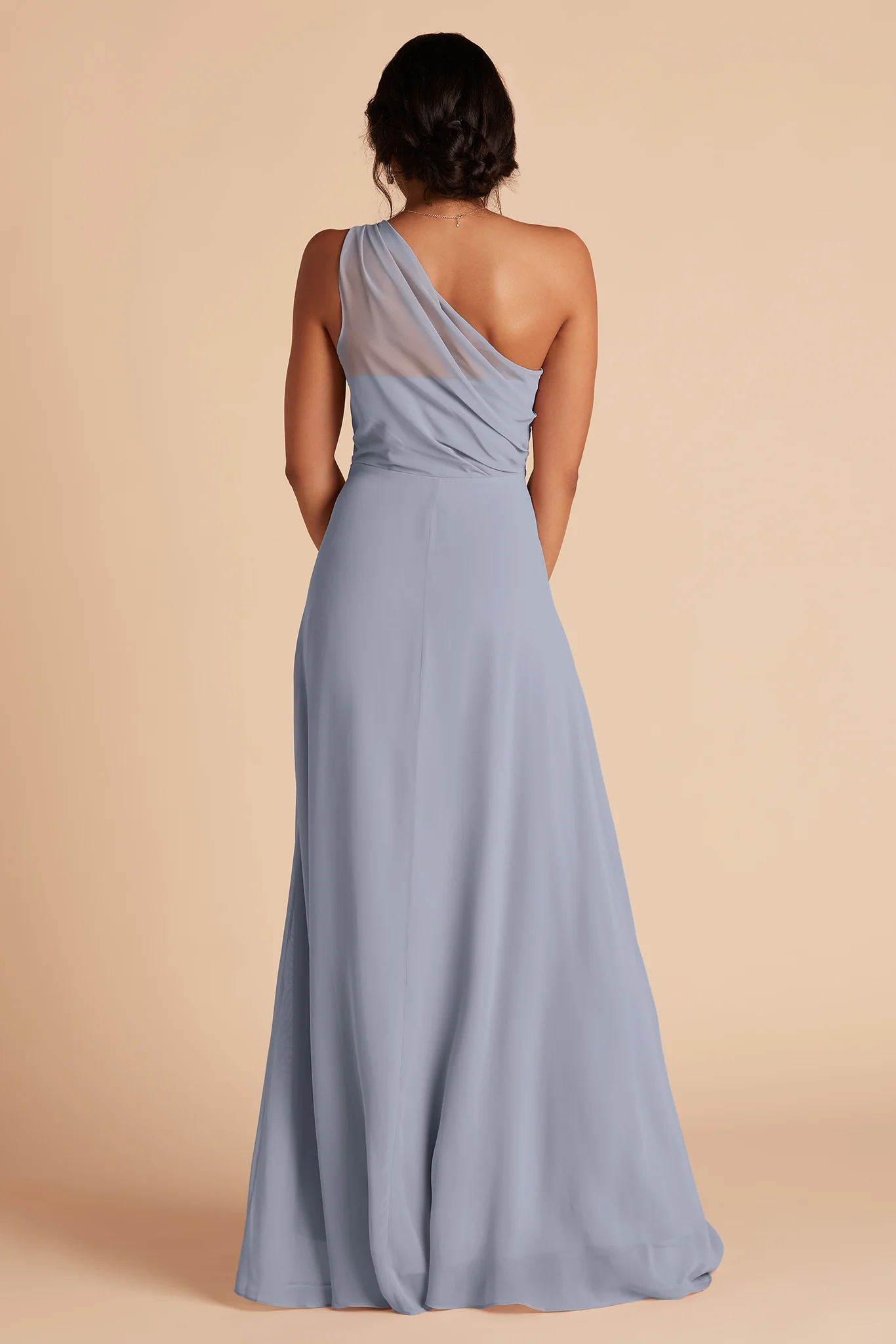 Chiffon Dusty Blue Dress - XNAUWBI
