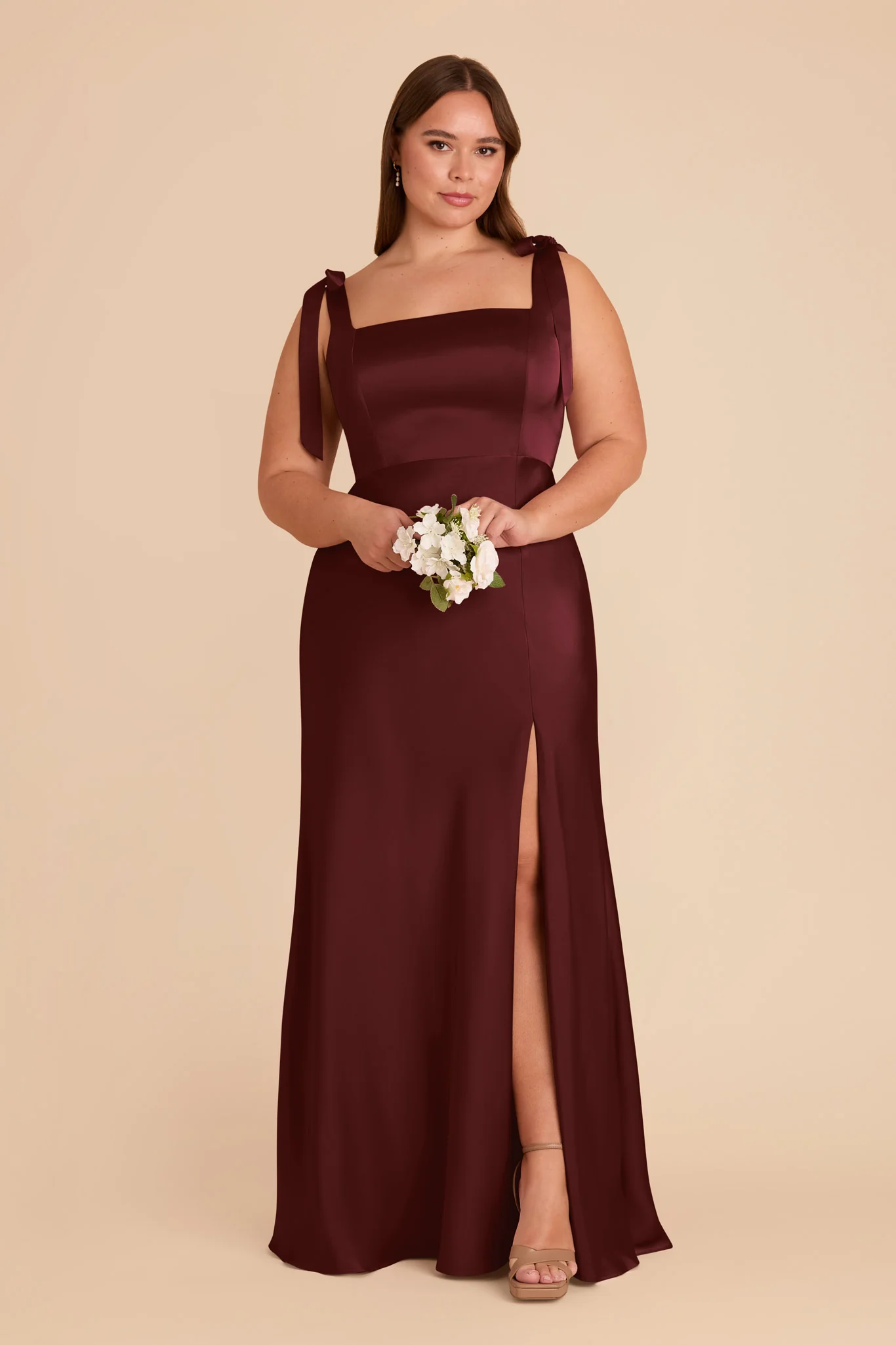 Matte Satin Cabernet Dress - XNAUWBI
