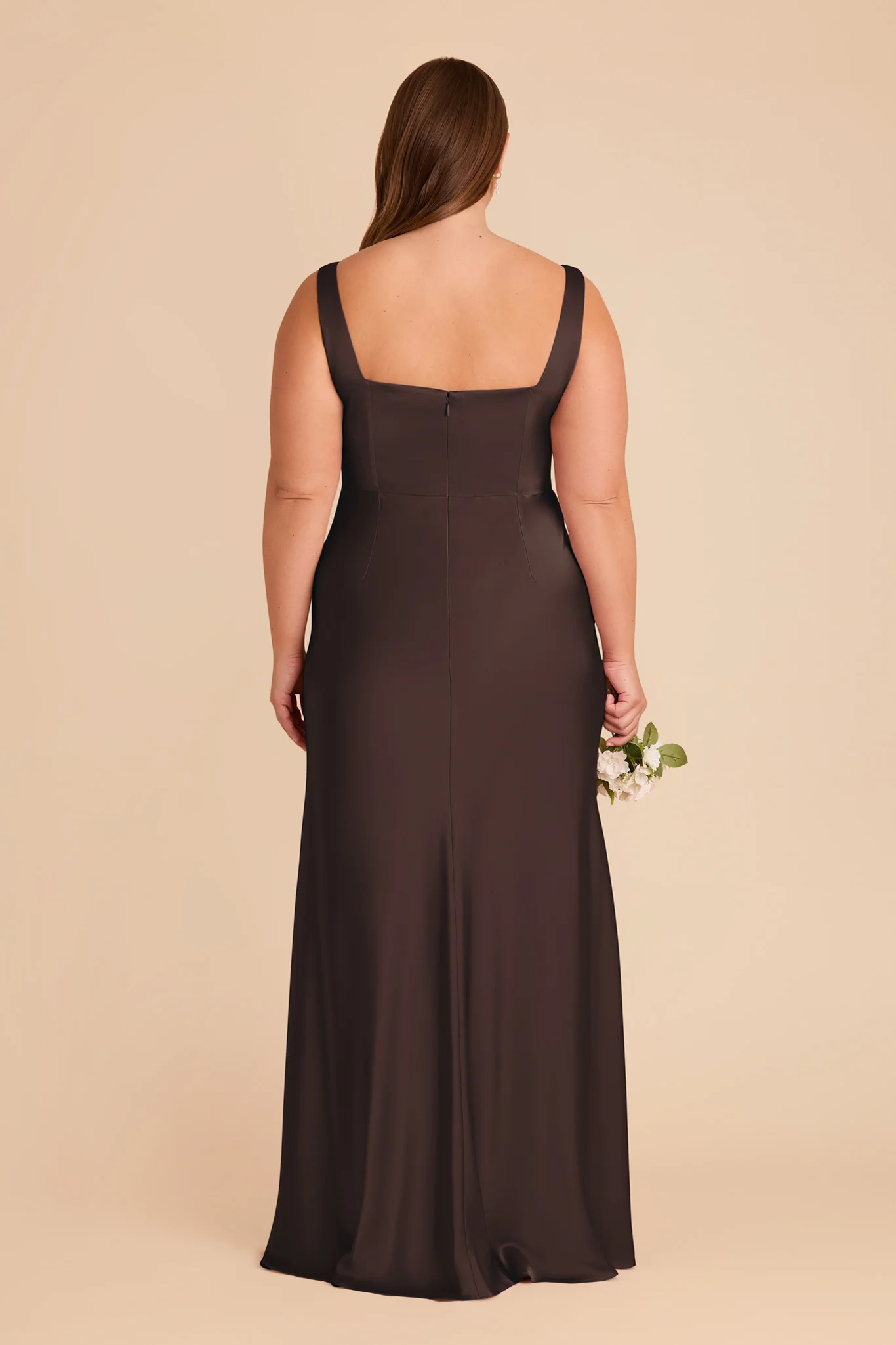 Matte Satin Espresso Dress - XNAUWBI