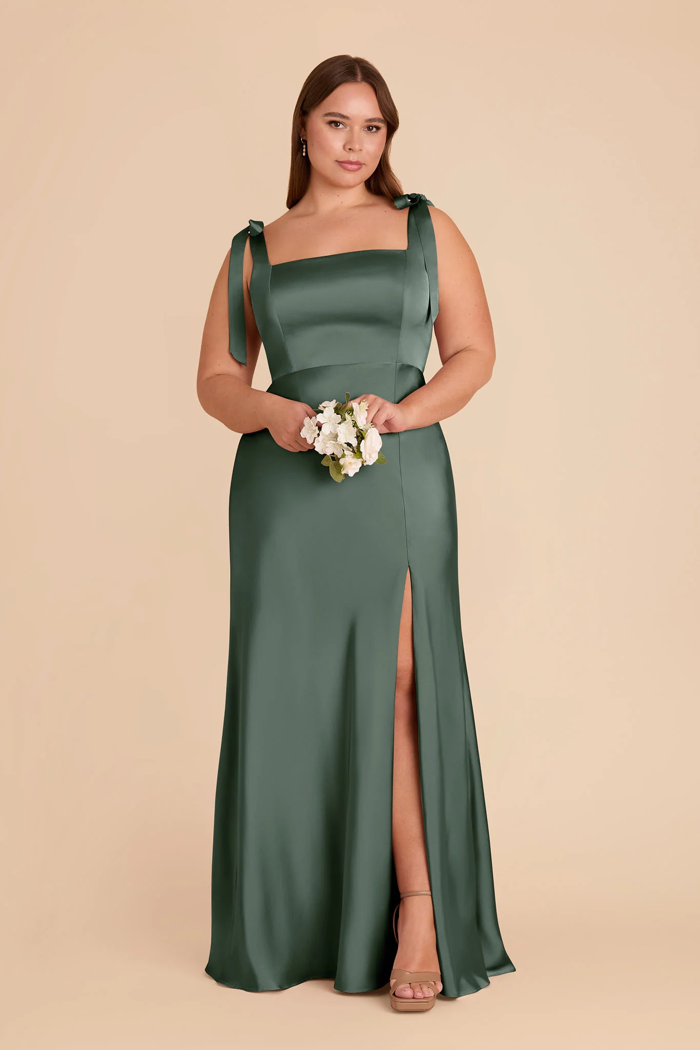 Matte Satin Eucalyptus Dress - XNAUWBI