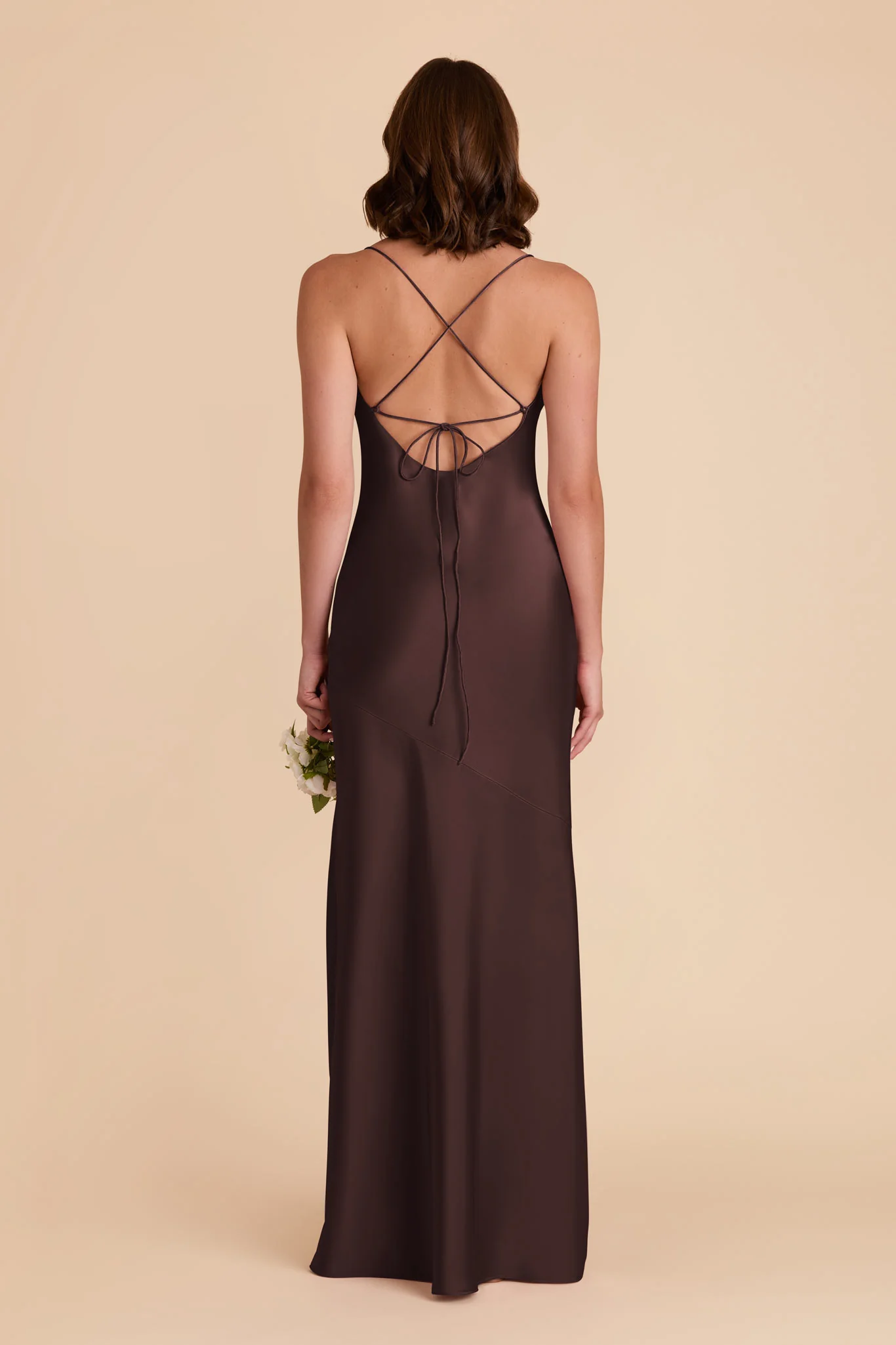 Matte Satin Espresso Dress - XNAUWBI