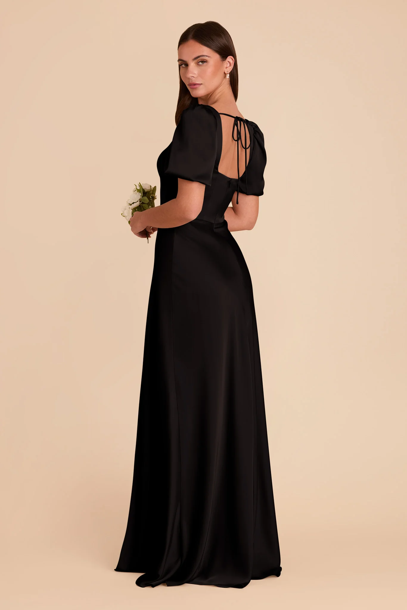 Matte Satin Black Dress - XNAUWBI