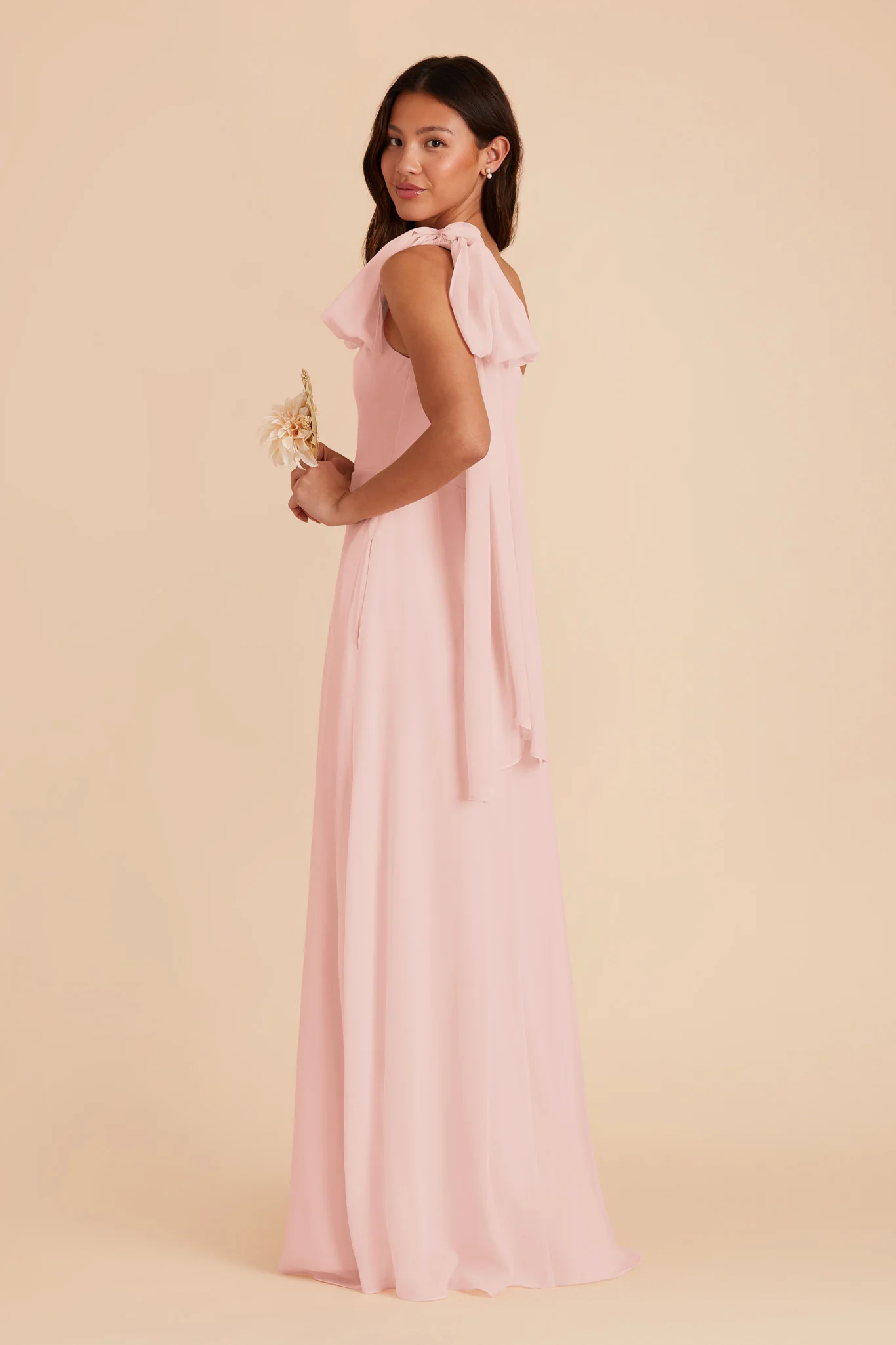 Chiffon Blush Pink Dress - XNAUWBI