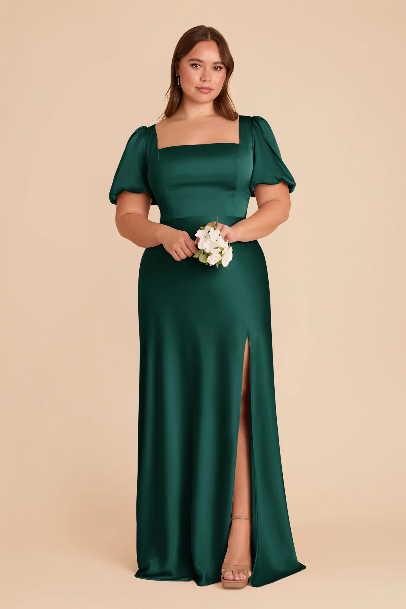 Matte Satin Emerald Dress - XNAUWBI