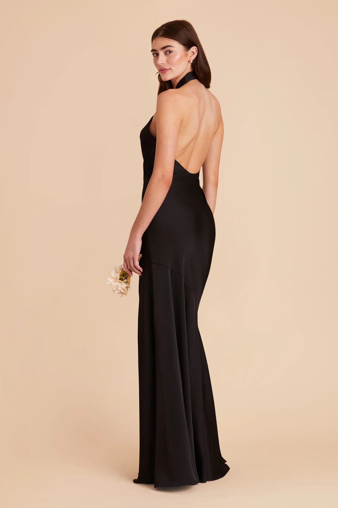Matte Satin Black Dress - XNAUWBI