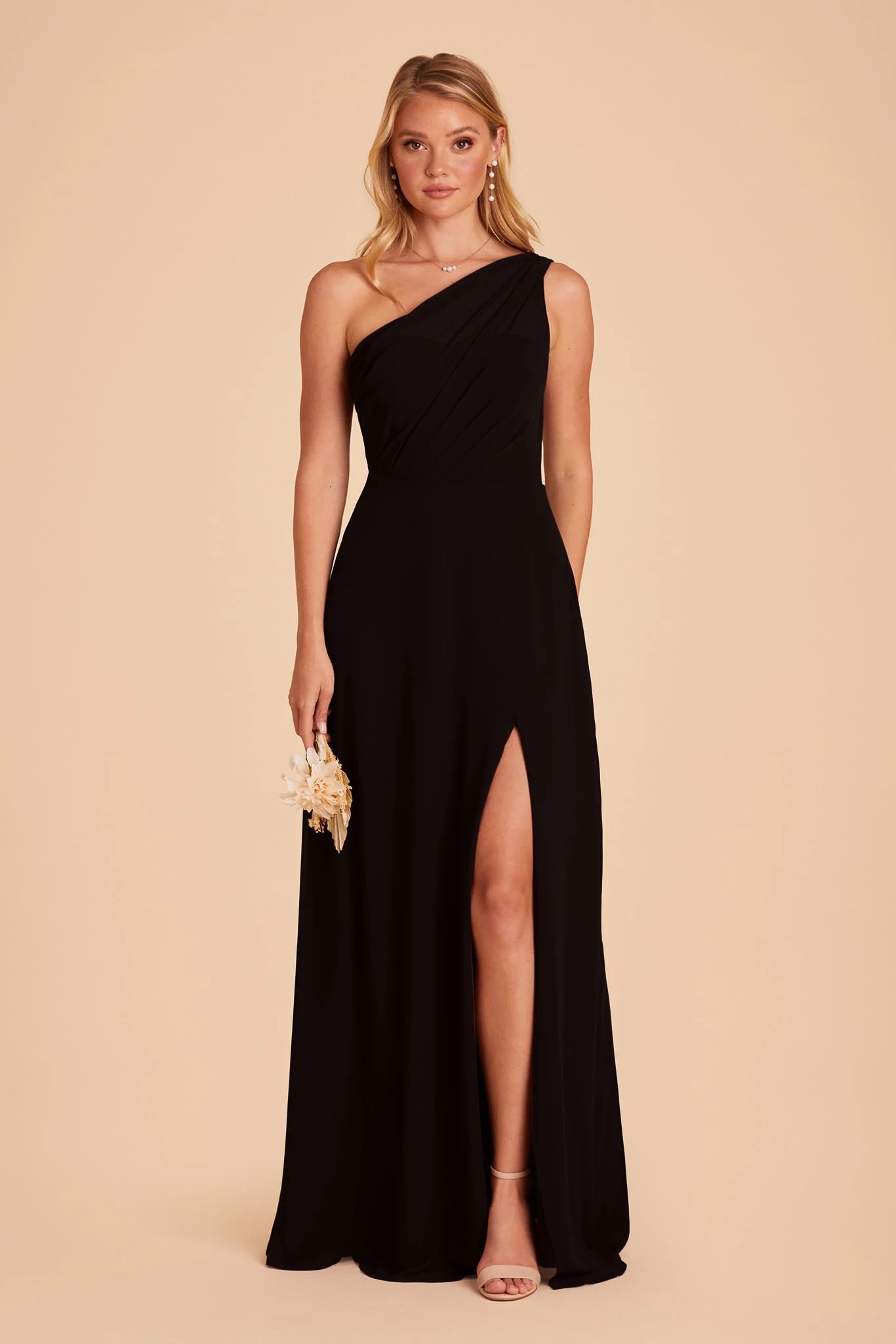 Chiffon Black Dress - XNAUWBI