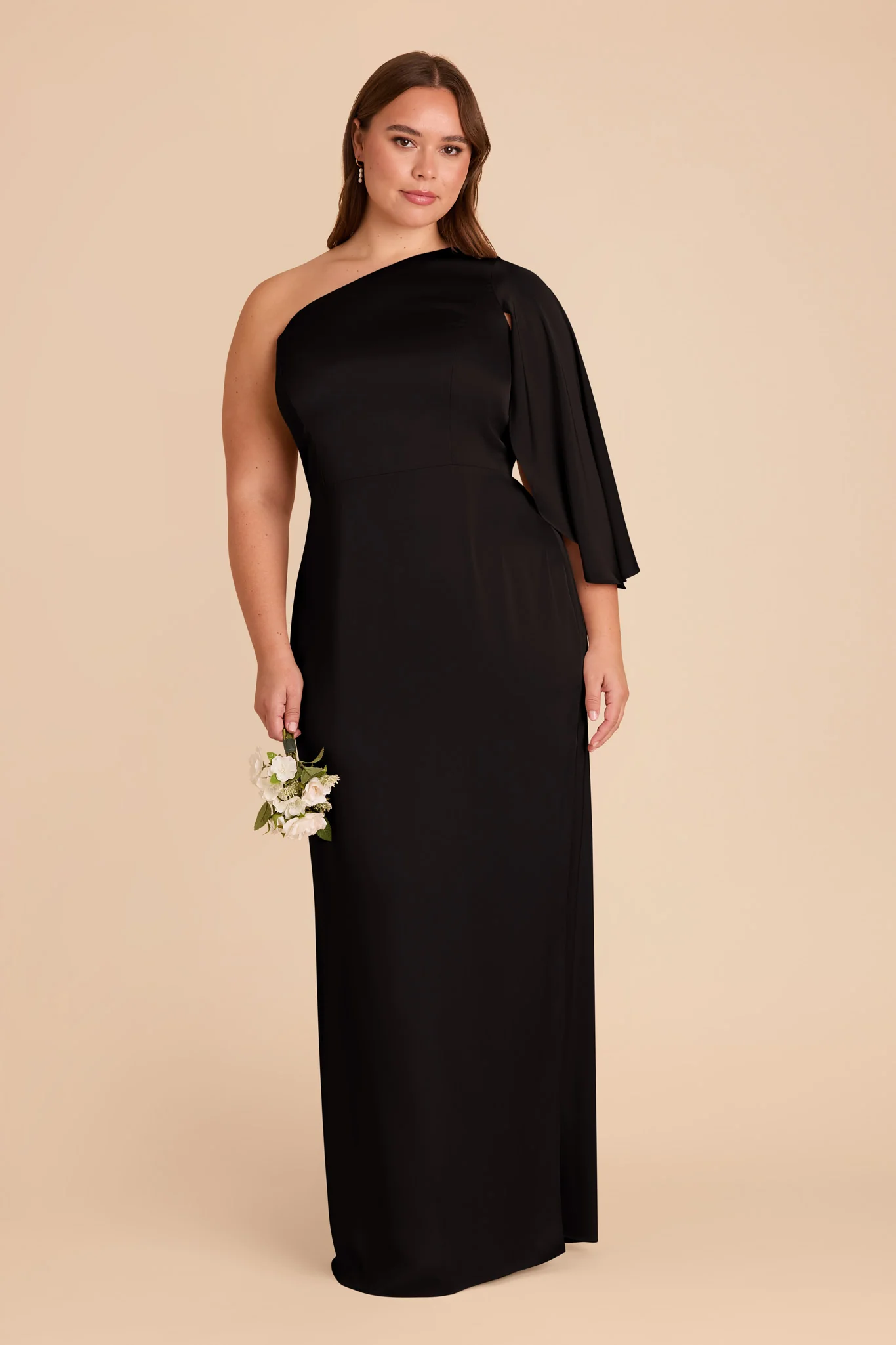 Matte Satin Black Dress - XNAUWBI